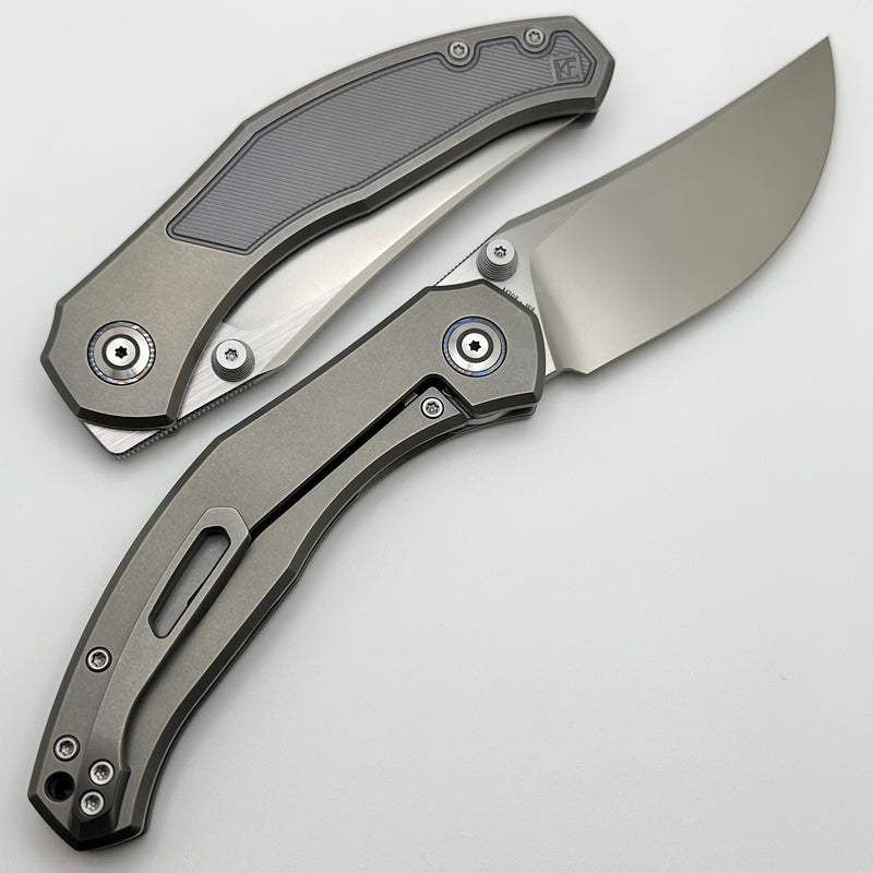 Custom Knife Factory Blava Milled Titanium & CKF Wash M398