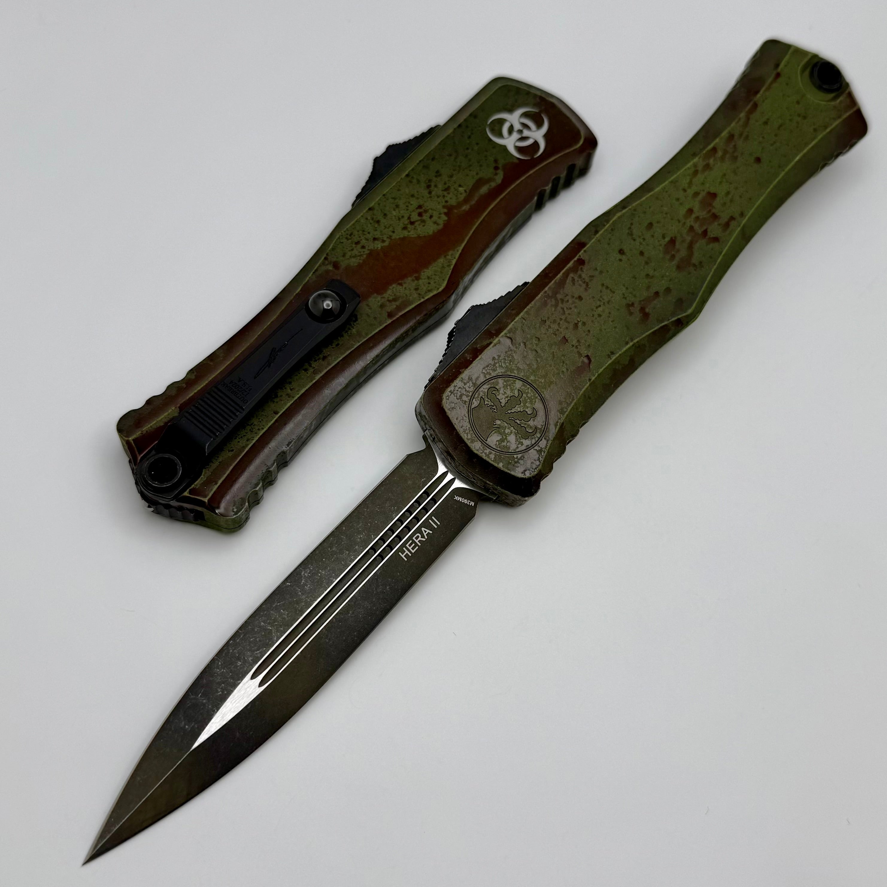◆Hera Microtech Mini Hera II OTF - Recurve Blade / Apocalyptic Finish