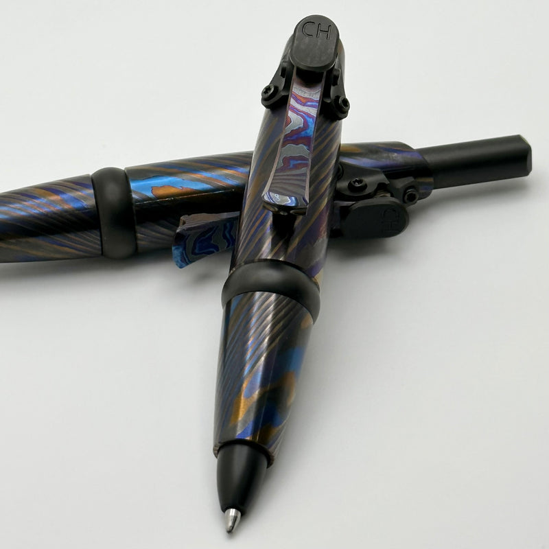 Custom Knife Factory Copperhead Metalworks ZircuTi/DLC-Titanium Pen