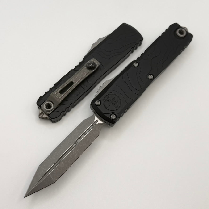 Usk Mory 様 Microtech UTX-85 Gen IV w/ Black Topographic Deep Engraved Handle & Ap