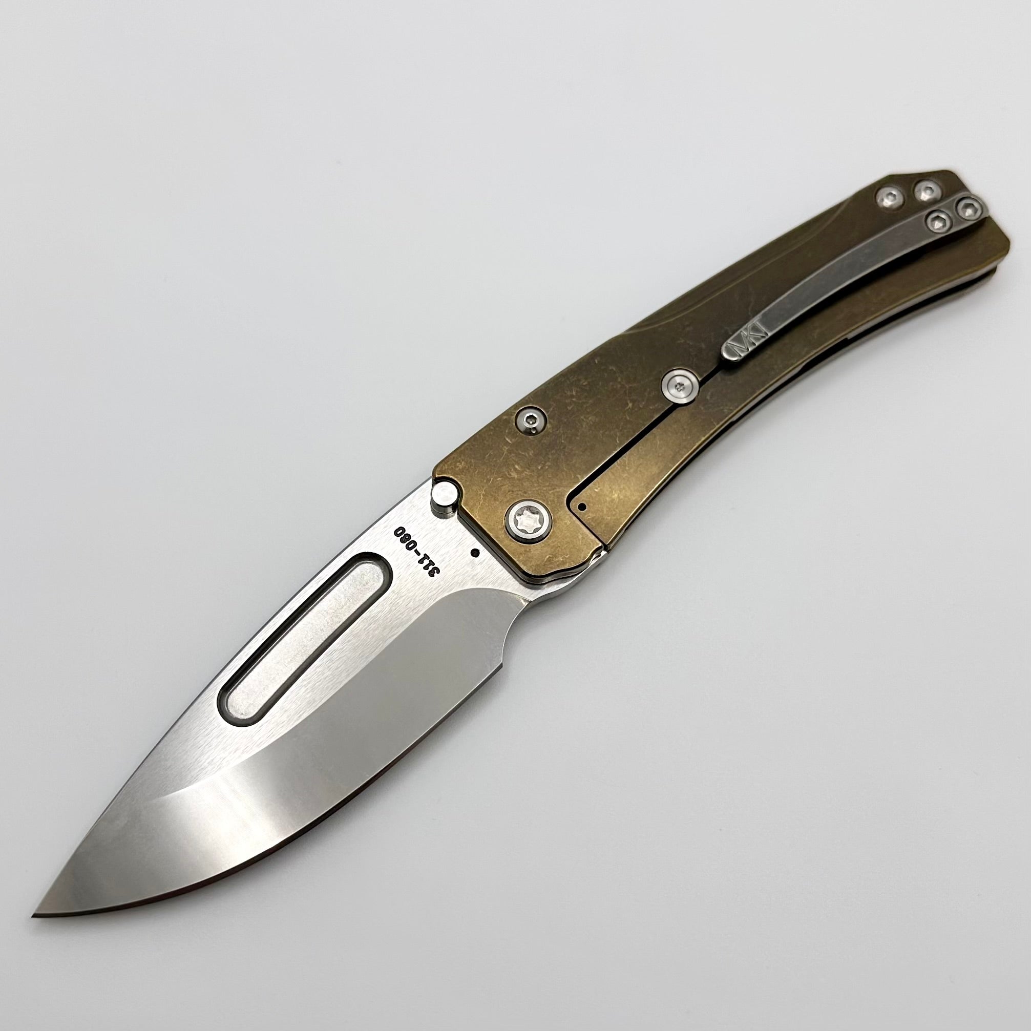 Medford Knife Slim Midi LH Left Handed Tumbled S45 w/ Bronze Tumbled H