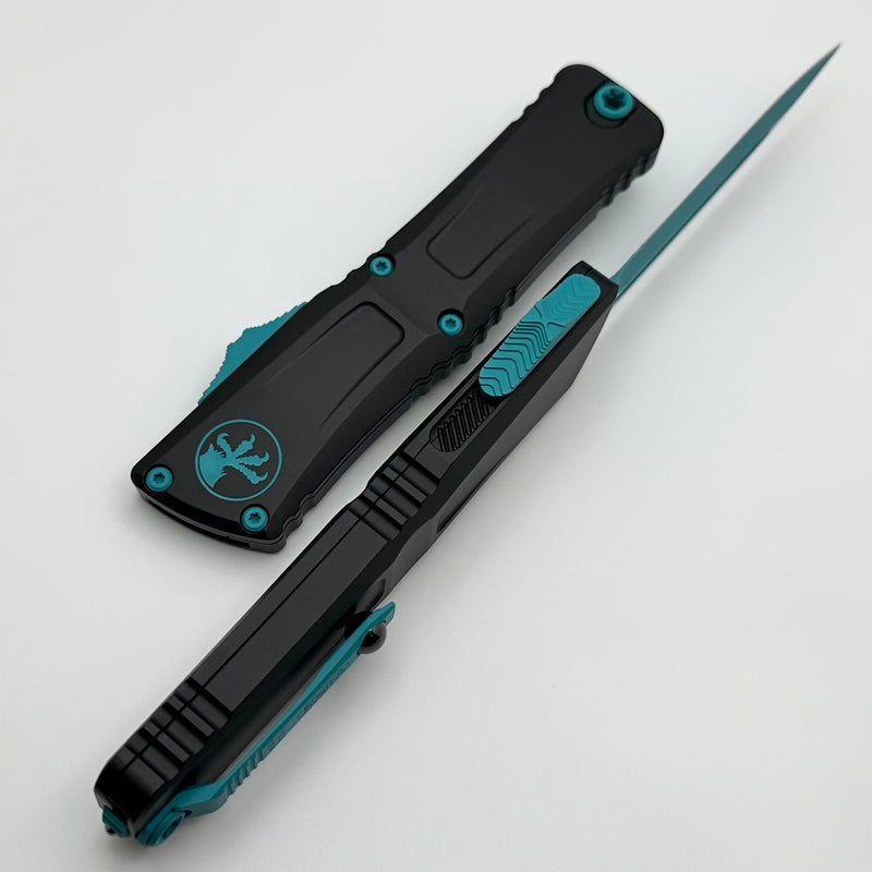 Microtech Knives Combat Troodon Gen III Black D/E w/ Turquoise Accents 1142-1TQSK One Per Household