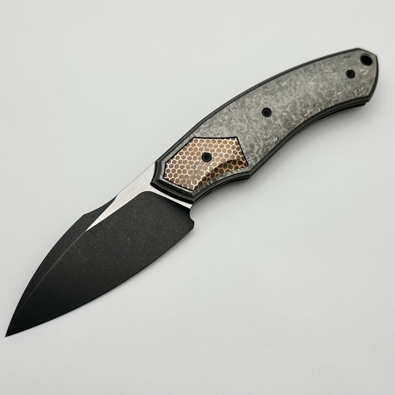 Custom Knife Factory Davless Crystal Ti & Super Conductor w/ Blackwash S90V