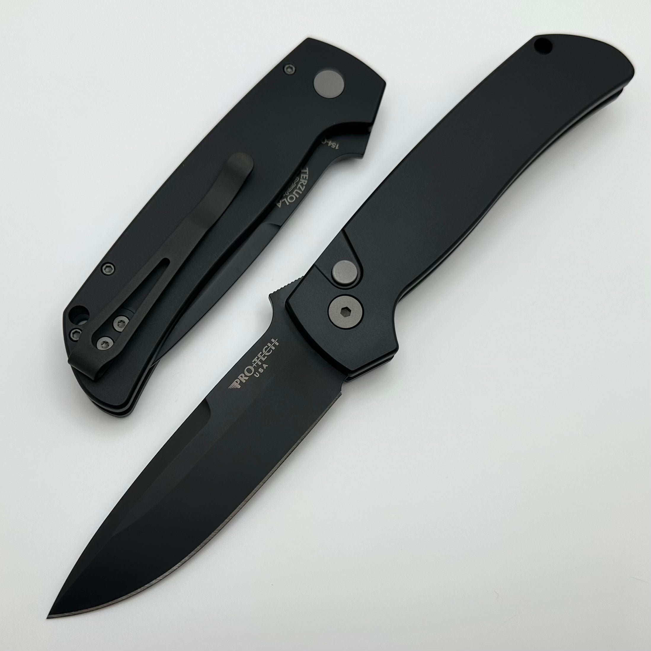 Pro-Tech Terzuola ATCF Black Aluminum Handles w/ DLC 154CM BT2603 Pro-Tech Terzuola ATCF Black Aluminum Handles w/ DLC 154CM BT2603