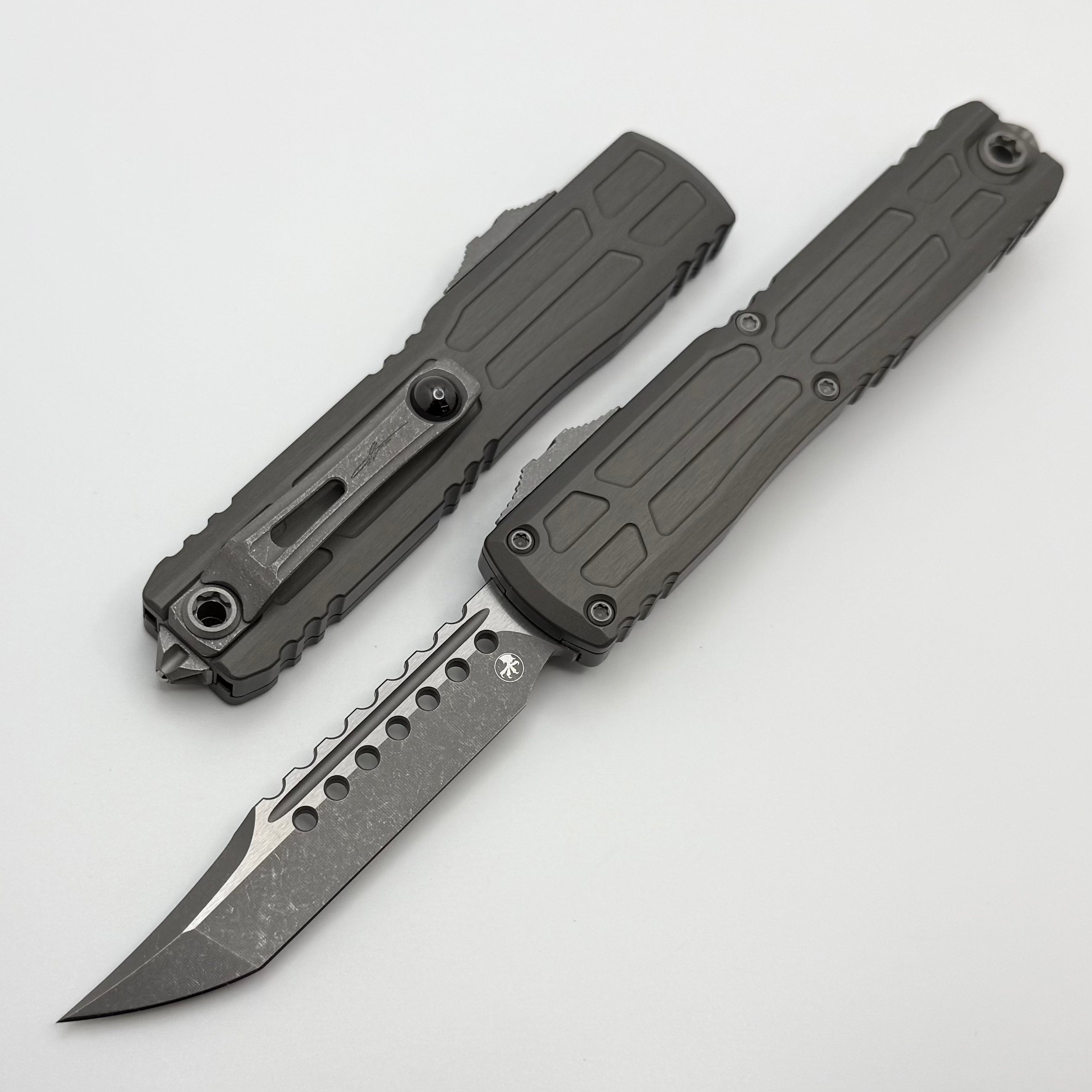 Microtech Ultratech EX - ZBP Hellhound Apocalyptic w/ Natural Clear Mi