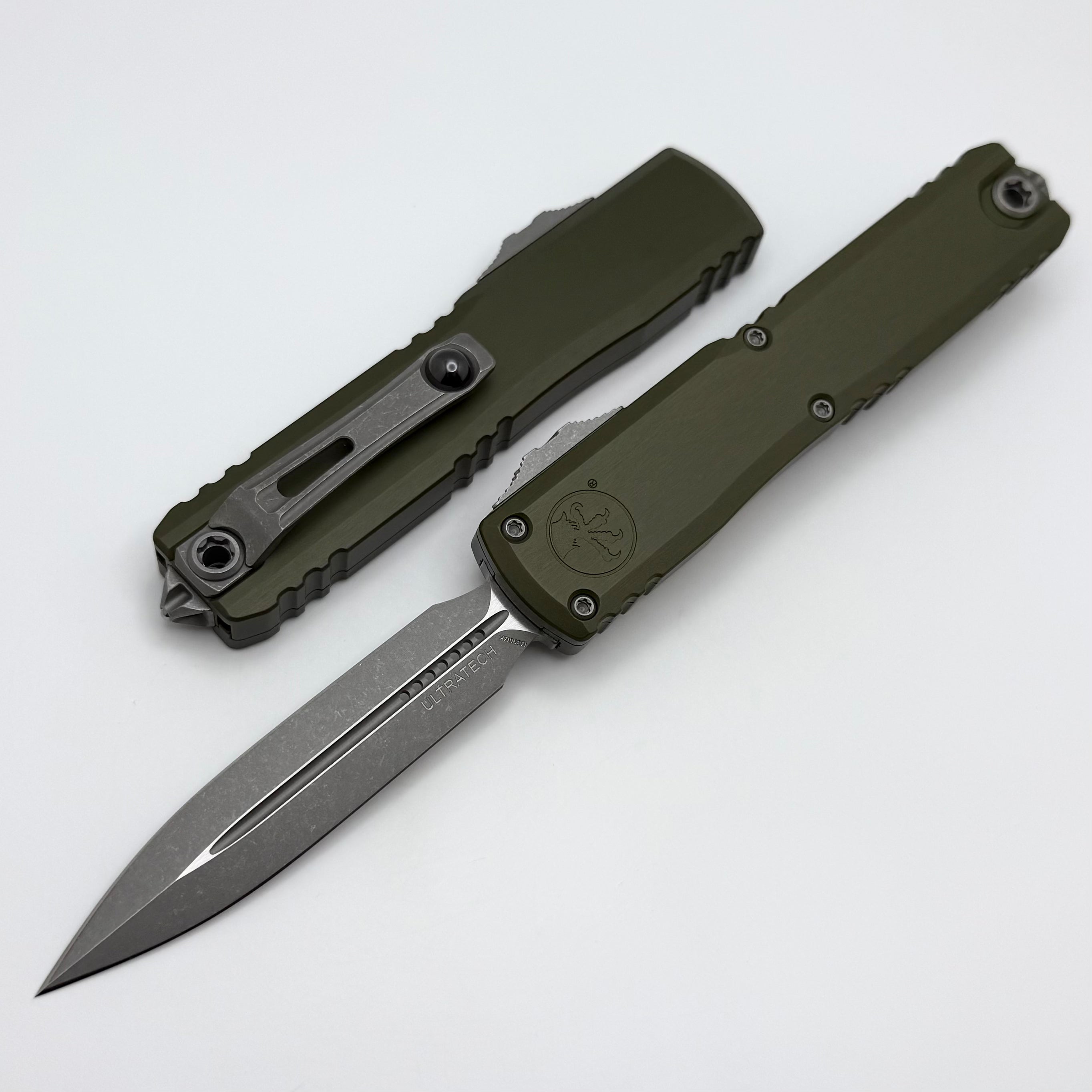 Microtech Ultratech ZBP D/E Apocalyptic Standard w/ OD Green Handle 11