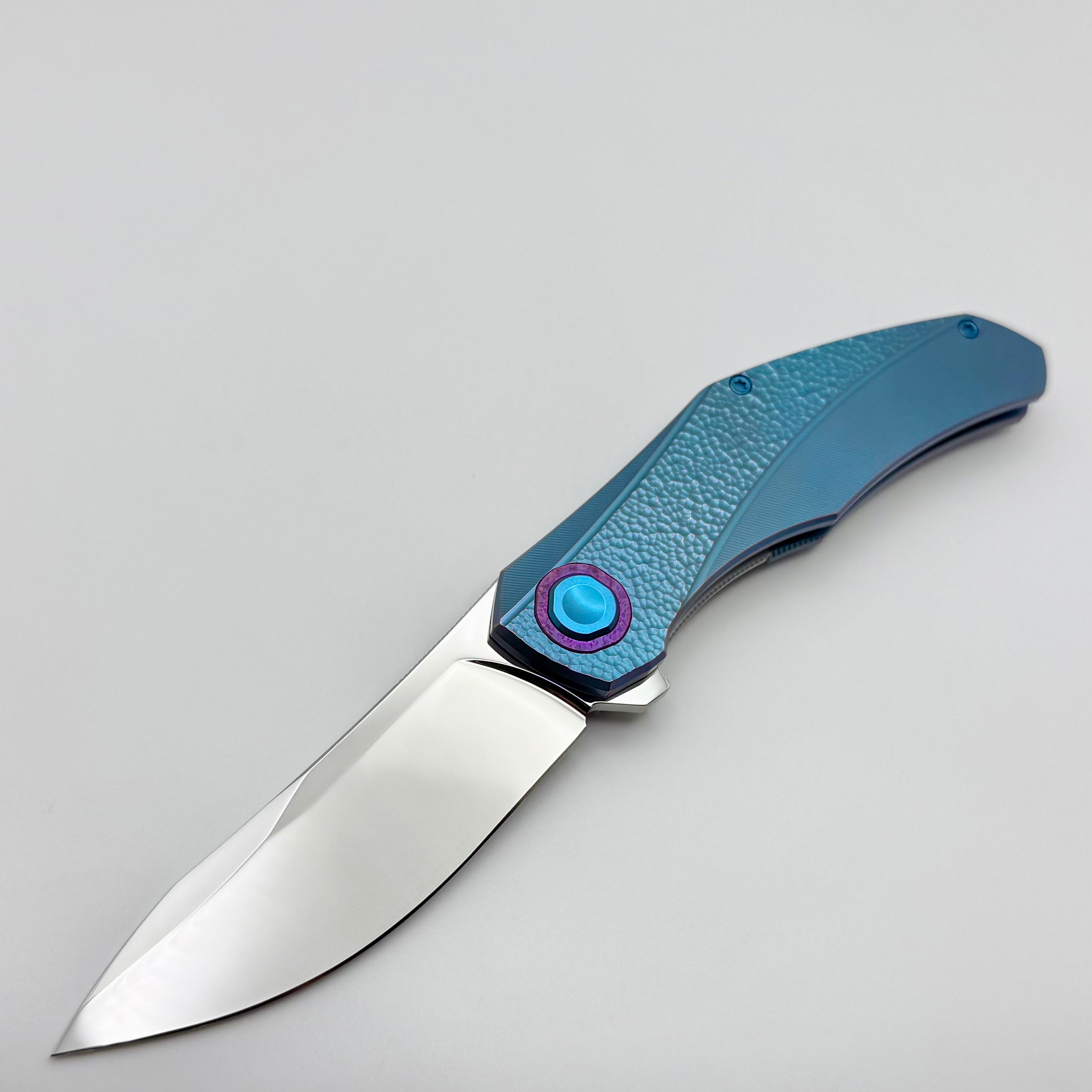 Holt Bladeworks Renegade w/ Hammered Titanium Handles & Mirror M390 12 Holt Bladeworks Renegade w/ Hammered Titanium Handles & Mirror M390 12