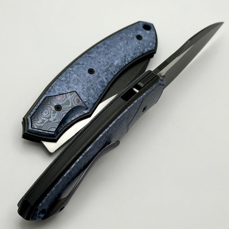 Custom Knife Factory Davless Crystal Ti & ZircuTi w/ Blackwash S90V
