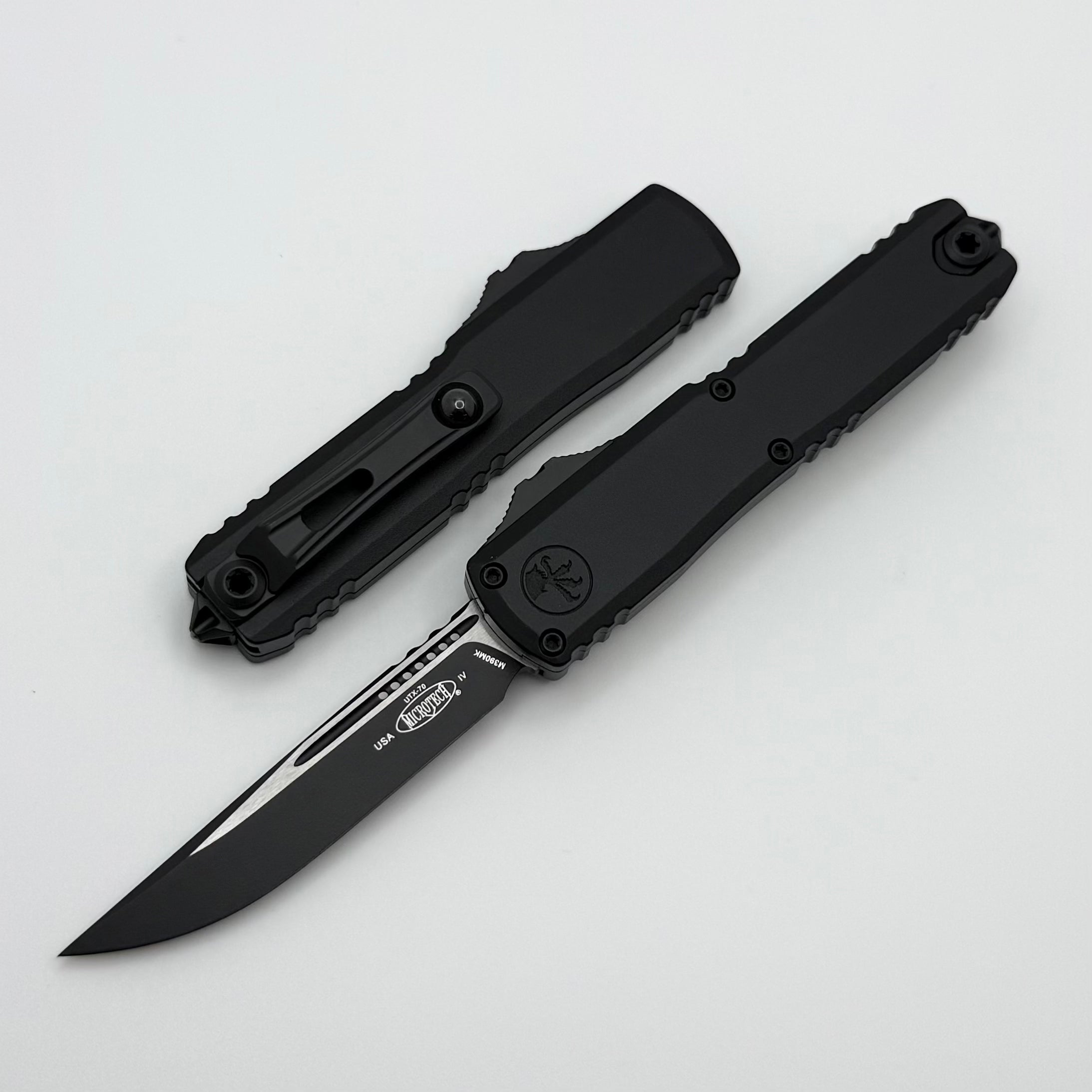 Microtech UTX-70 Gen IV w/ Black Handle & Black S/E M390MK 11484-1T