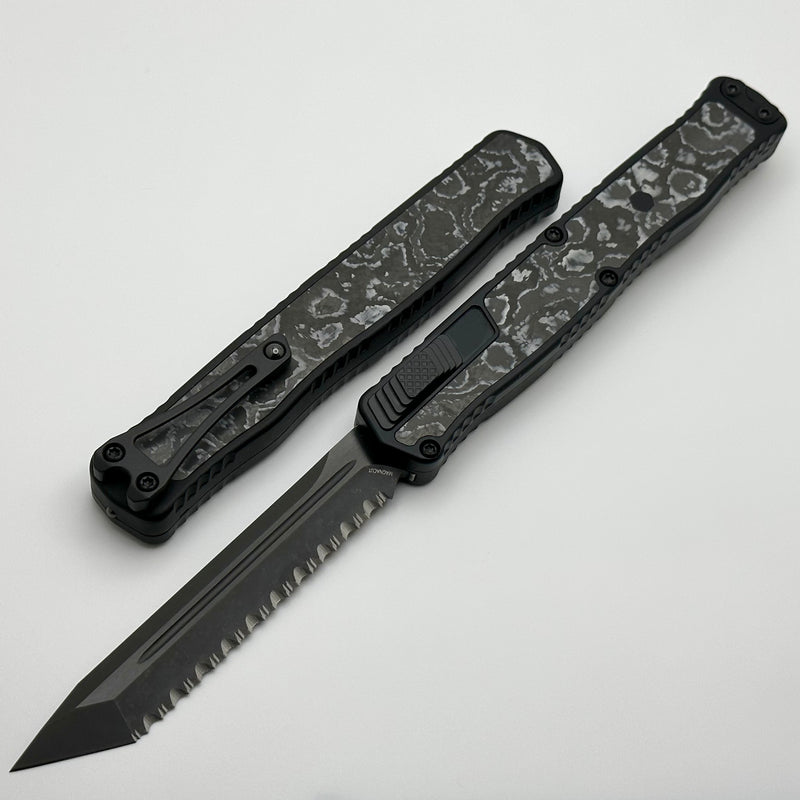 Heretic Knives Cleric II 2 White Camo Carbon Inlays & DLC Tanto F/S Magnacut H019-6C-WT/CC