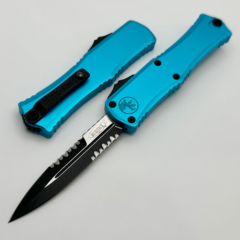 Microtech Knives Mini Hera Turquoise w/ Partial Serrated Bayonet M390MK 1701M-2TQ