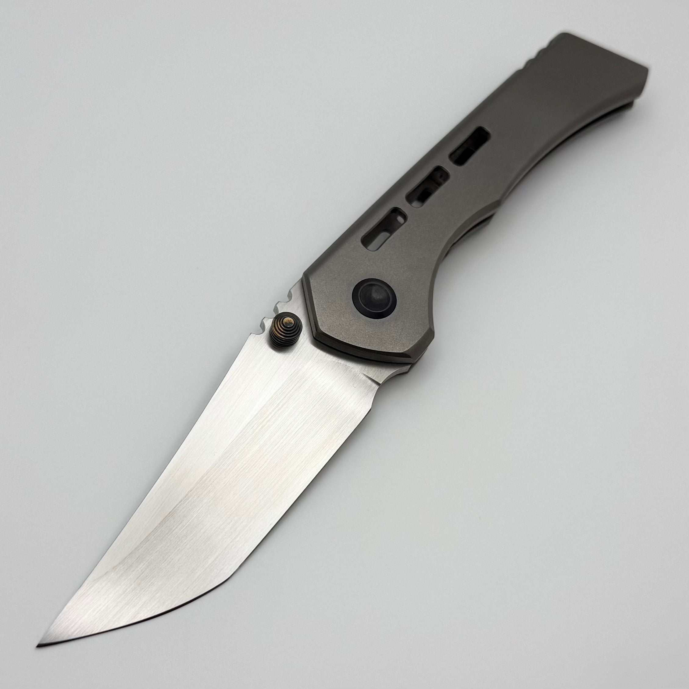 Brian Brown Knives Custom Falke v2s w/ Squished Slot Titanium Handles
