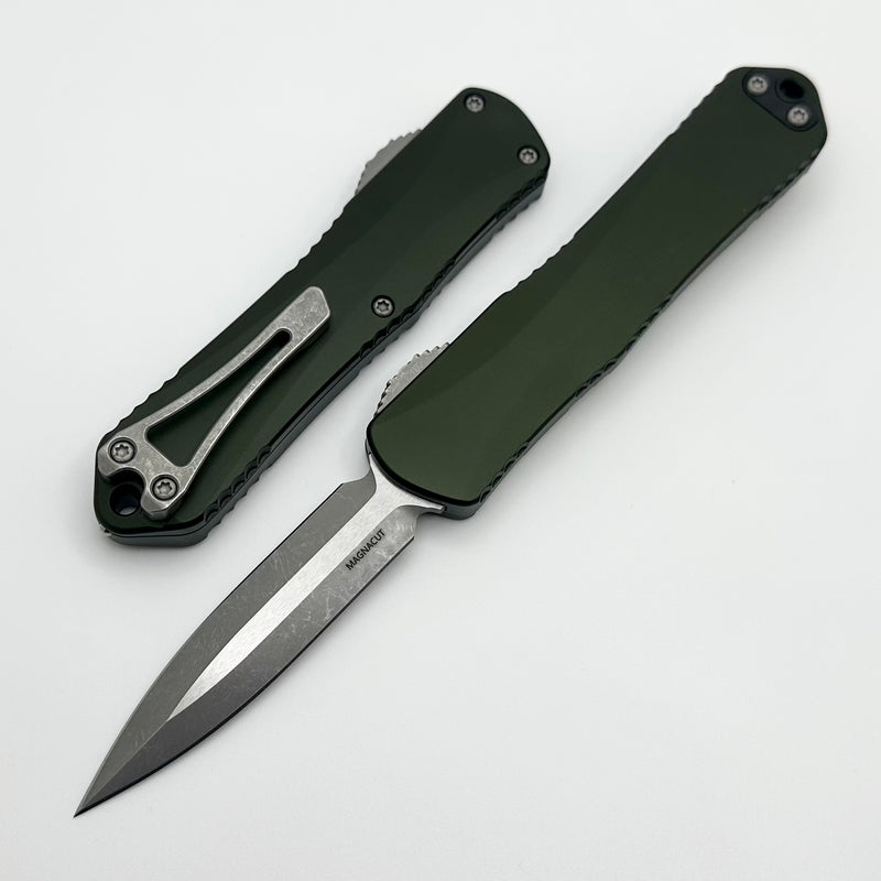 Heretic Knives Manticore E Battleworn Double Edge MagnaCut & OD Green H028-5A-GRN