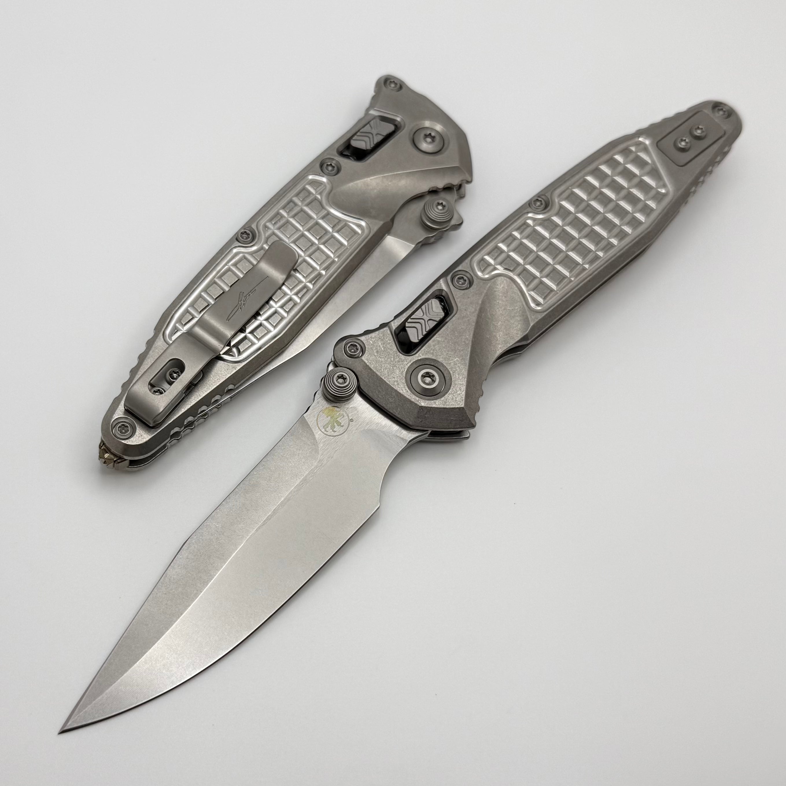 Marfione Select Microtech Socom Ram-Lok Titanium Frag Handles w/ Bronz