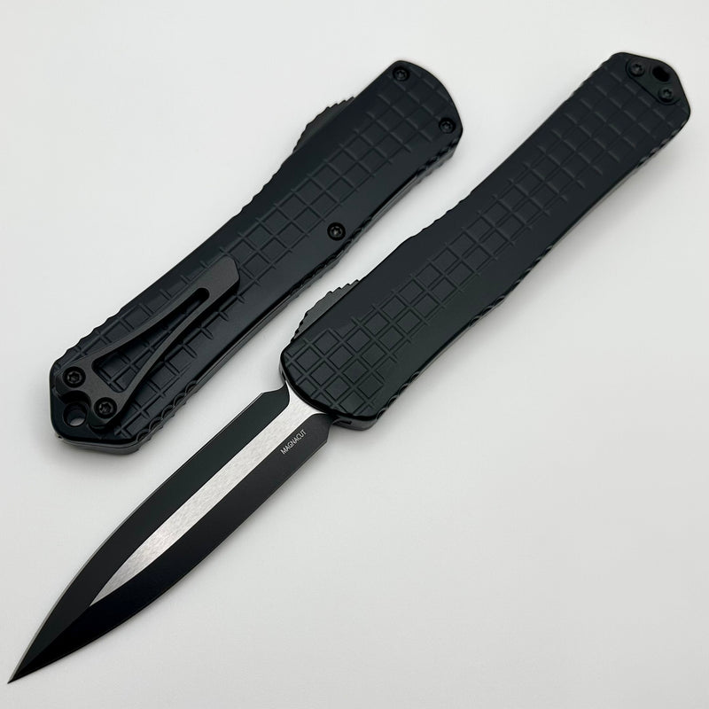Heretic Knives Manticore X Black Frag Handle & Two Tone Black Double Edge MagnaCut H032F-10A-T