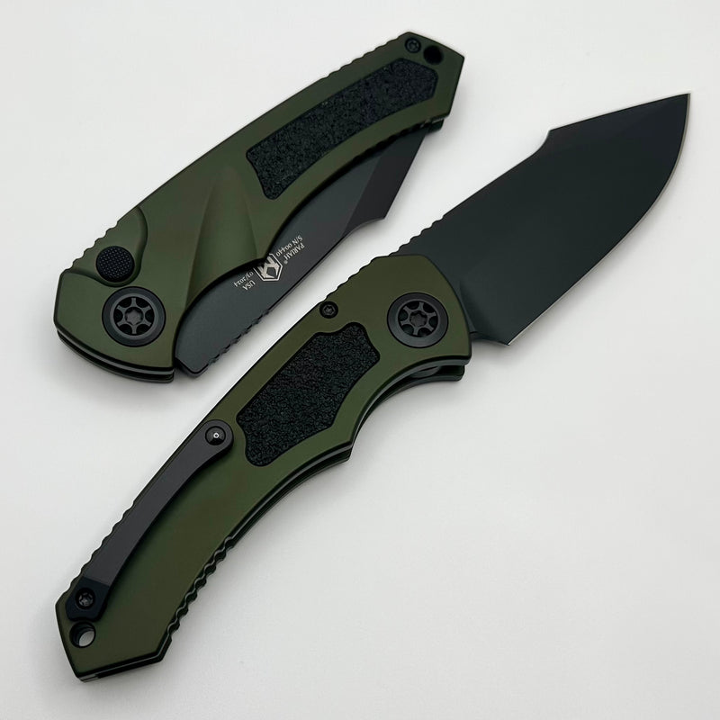 Heretic Knives Pariah Auto Green Tactical & Black MagnaCut H048-4A-GRN