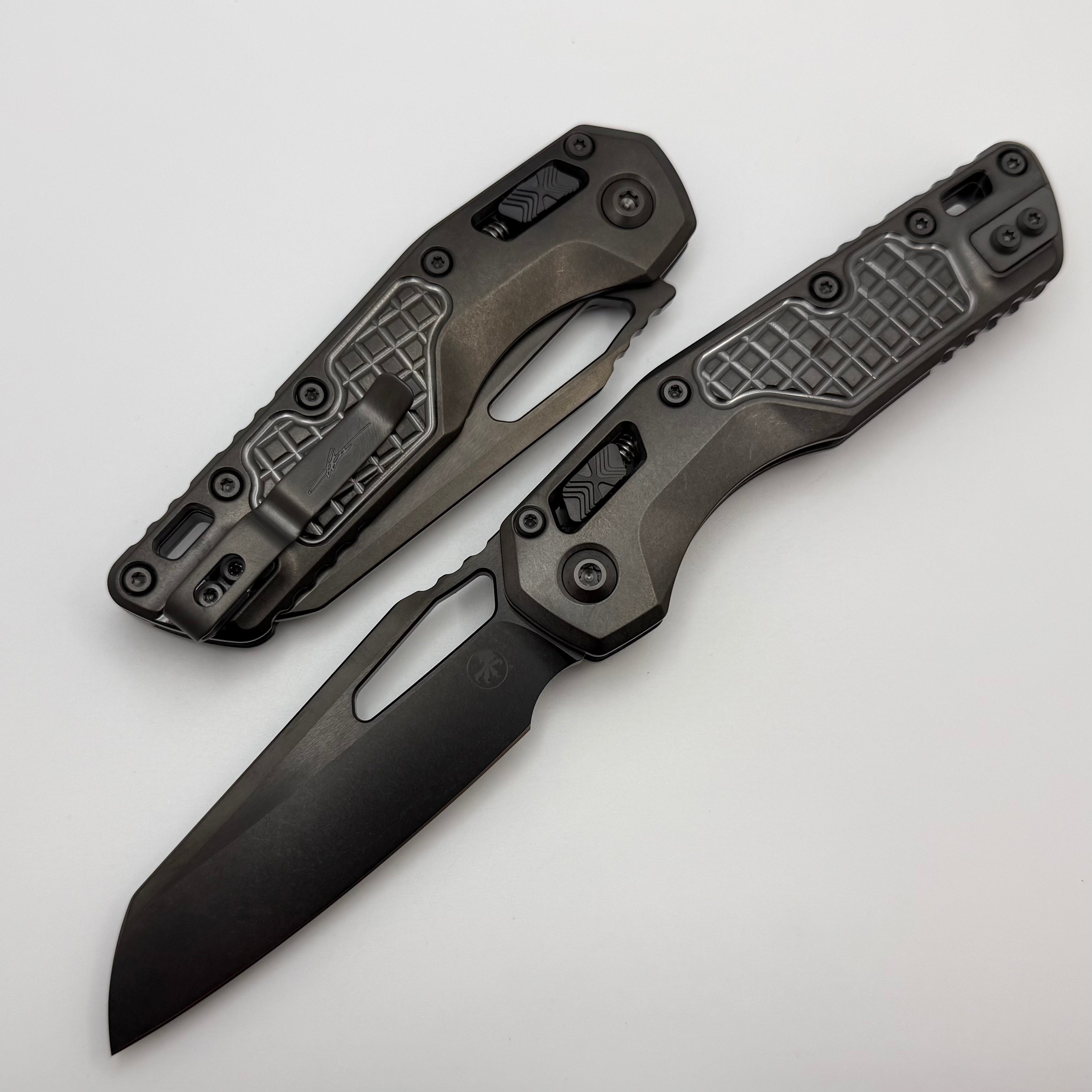 Microtech Marfione Select MSI RAM LOK DLC Frag Titanium Handles w/ DLC