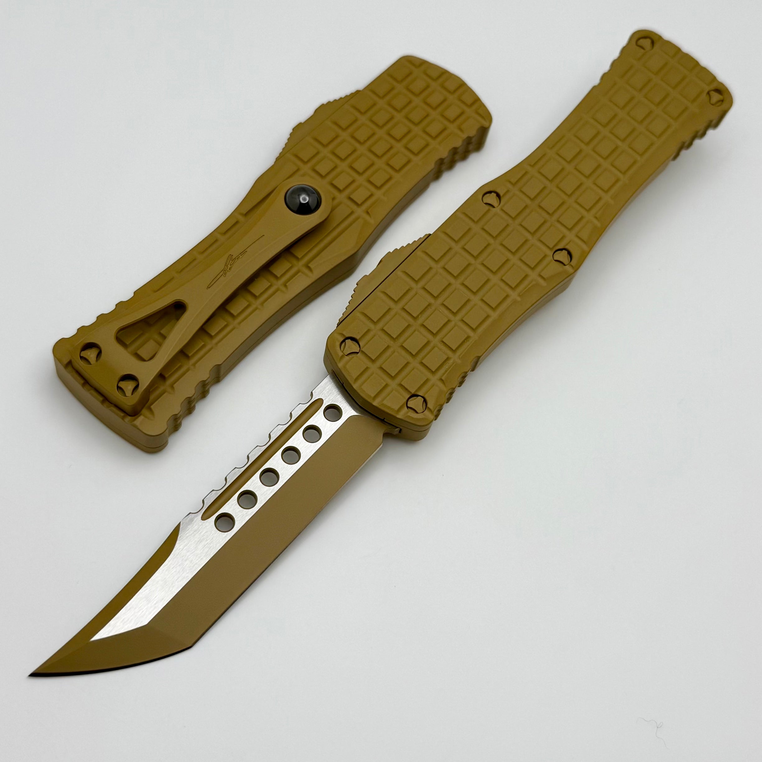 Microtech Hera Frag Hellhound RAL-8000 Cerakote Signature Series 919-1