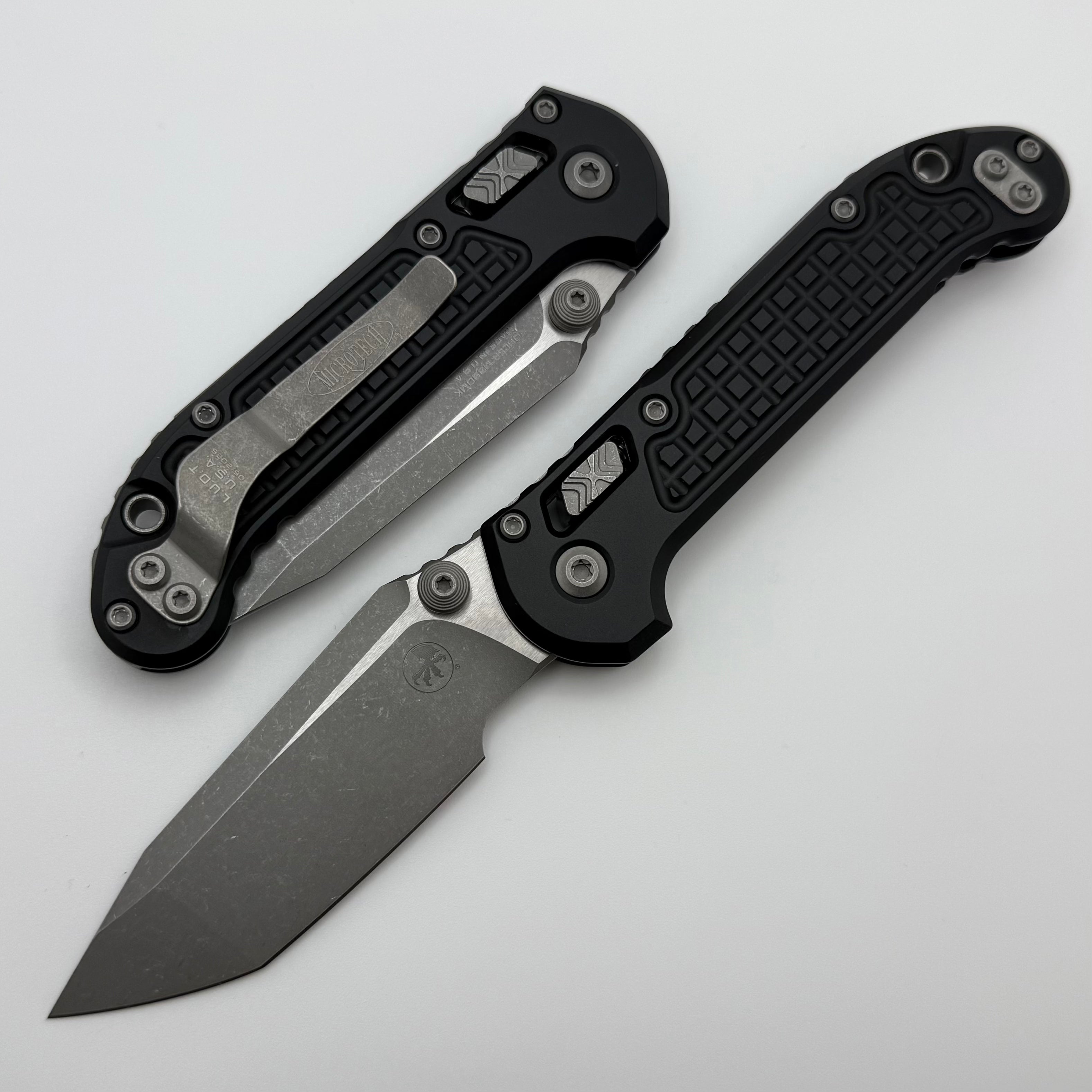 Microtech Knives LUDT Ram-Lok w/ Black Frag Handle & Apocalyptic Tanto