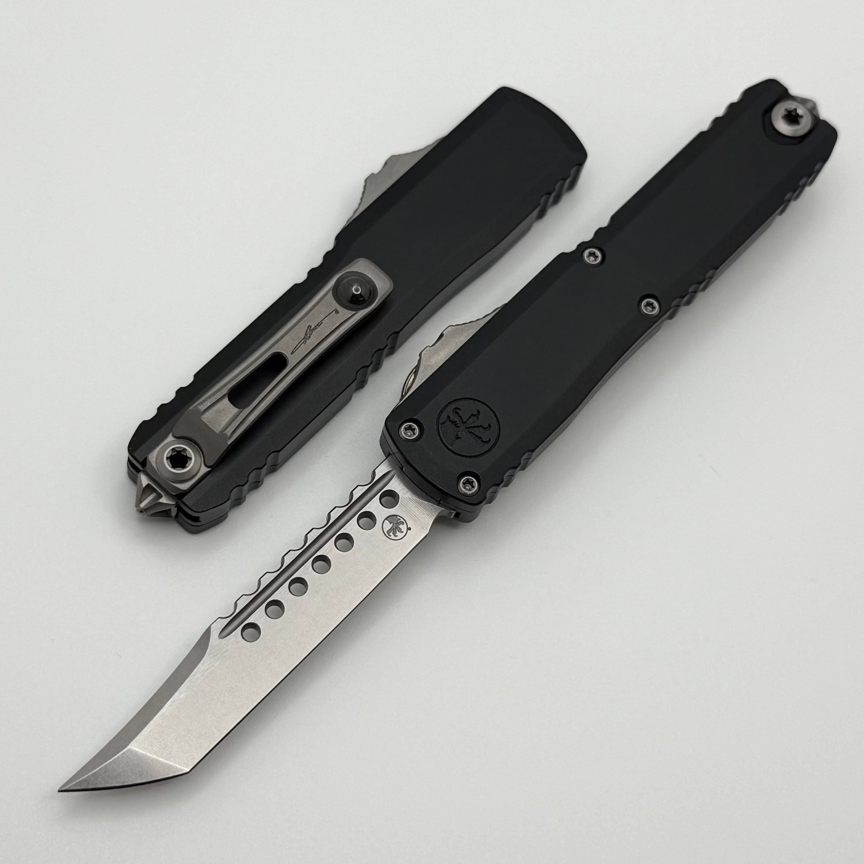 Microtech UTX-70 Gen IV Hellhound w/ Black Handle & Stonewash M390MK 1