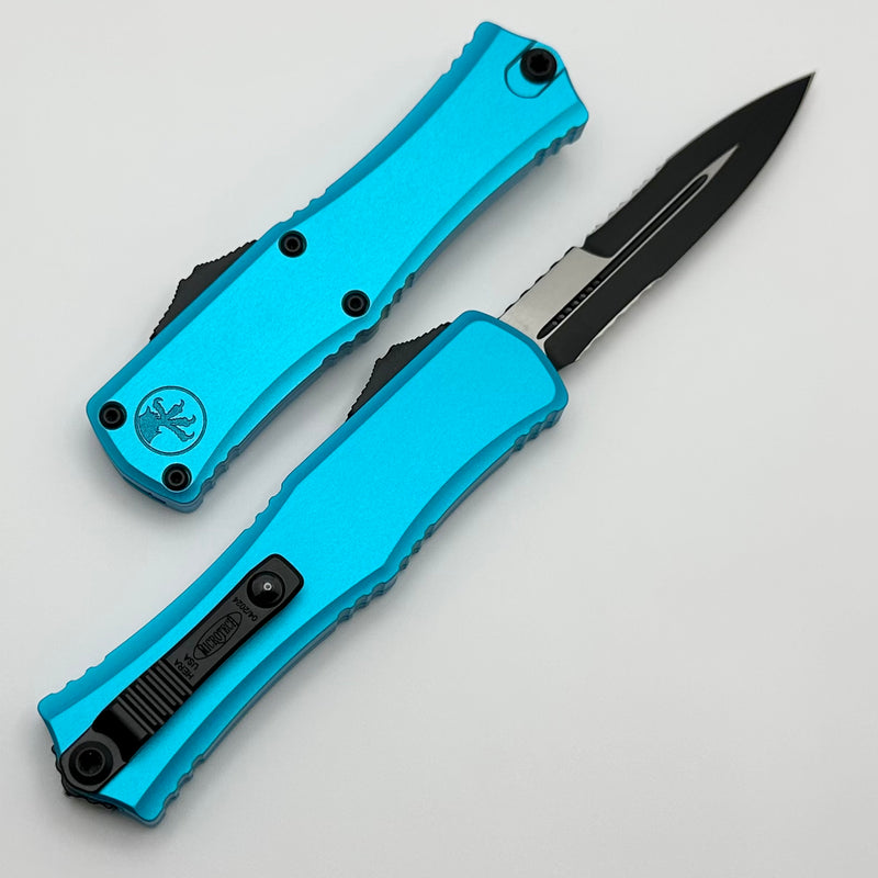 Microtech Knives Mini Hera Turquoise w/ Partial Serrated Bayonet M390MK 1701M-2TQ