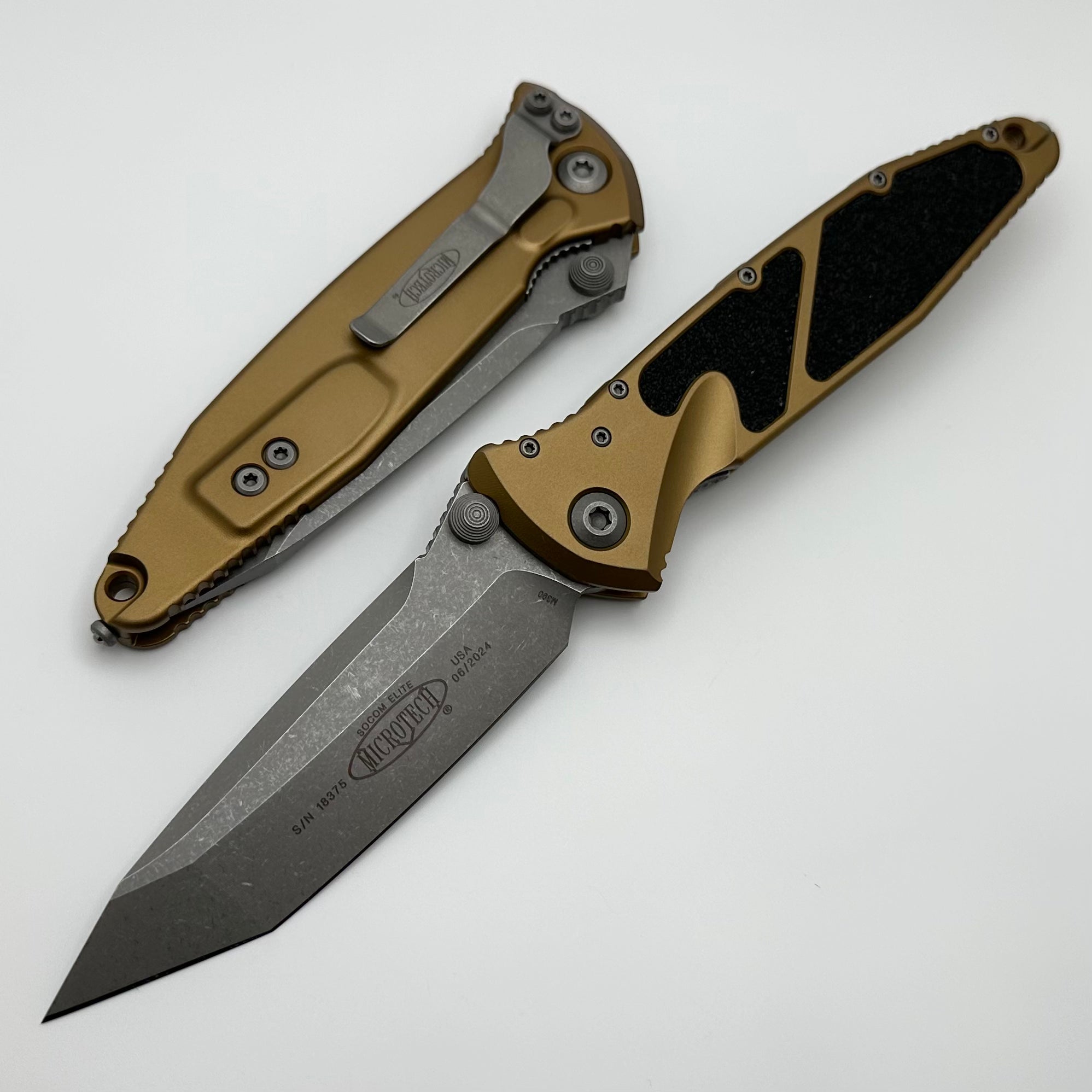 Microtech Socom Elite T/E Manual Tan Apocalyptic Standard 161-10APTA