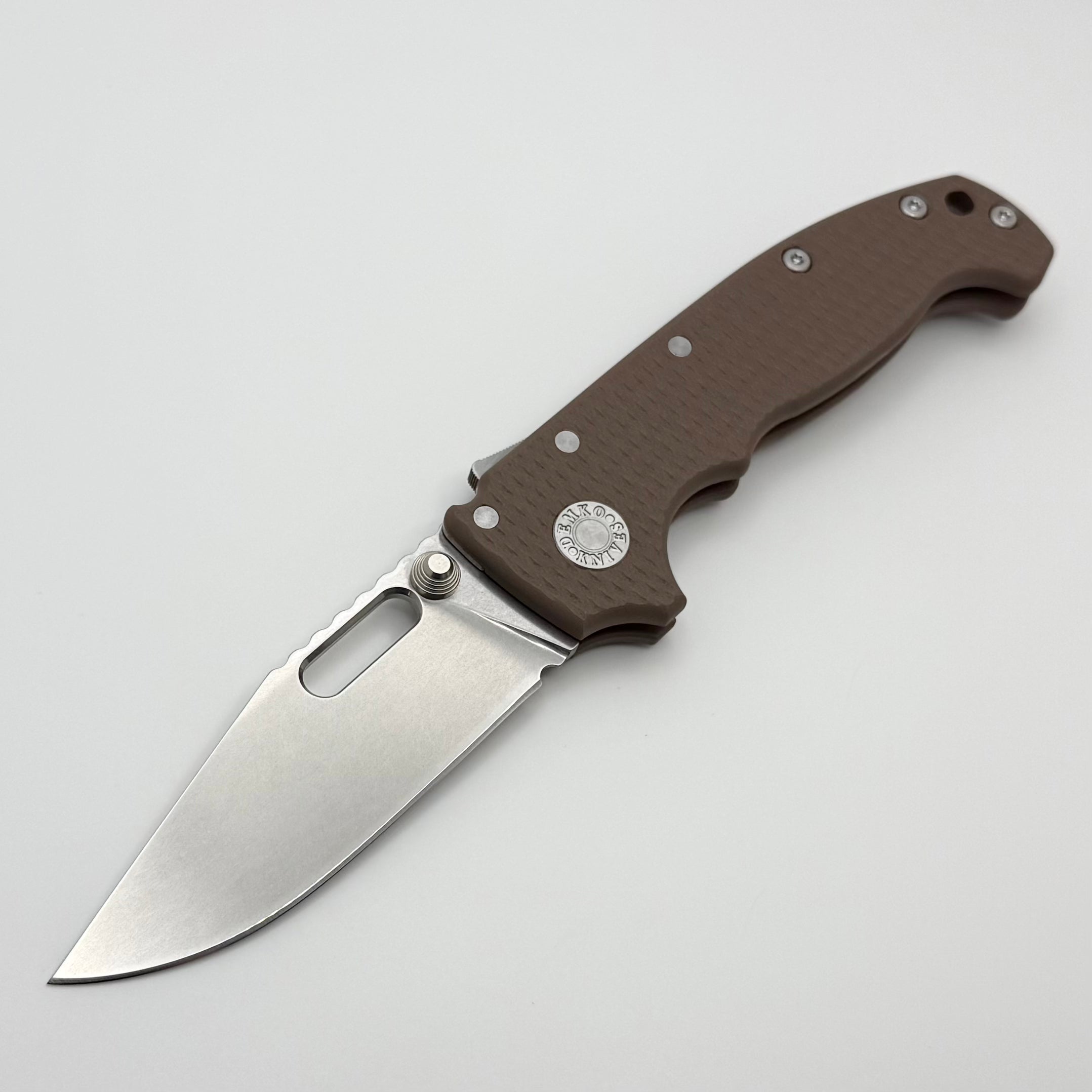 deleMO デリーモ Demko AD20I Slim - Nitro-X7 Clip Point Blade - Textured Titanium