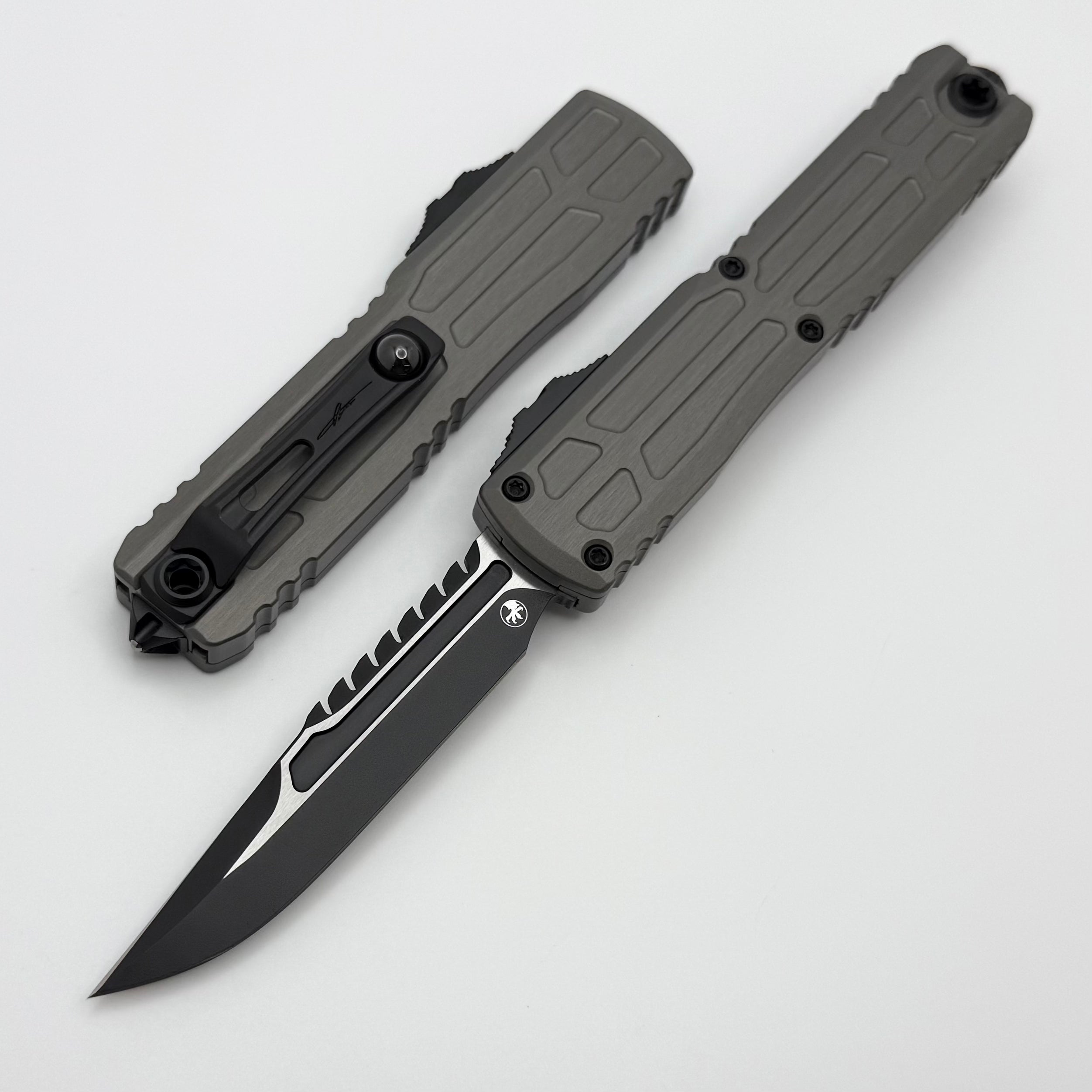 トップス afb Rebel against the future Microtech Ultratech EX - ZBP Natural Clear Milled Handle w/ Black Inte