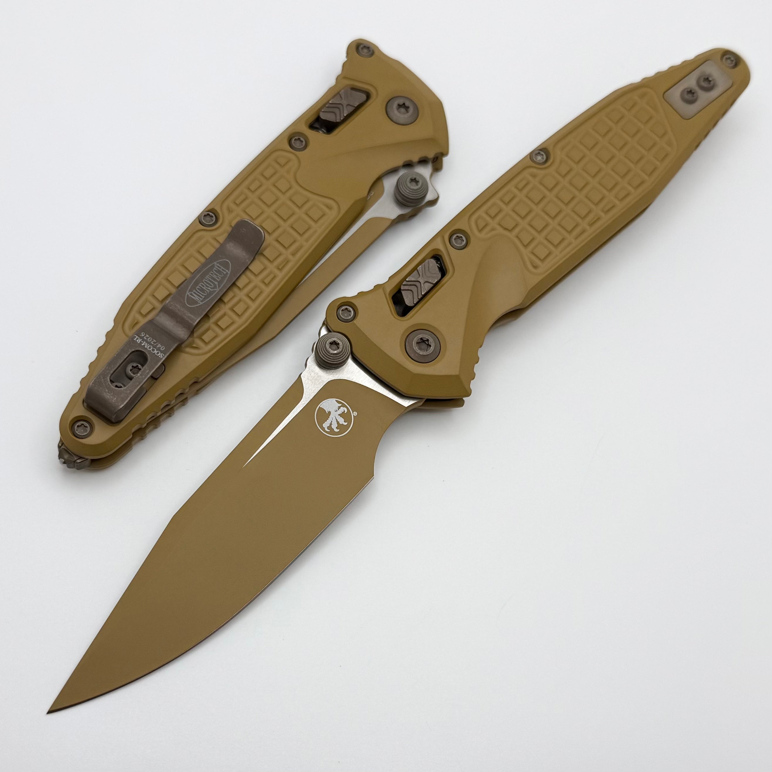 Microtech Socom Ram-Lok w/ RAL-8000 Cerakote Aluminum Frag Handles & S