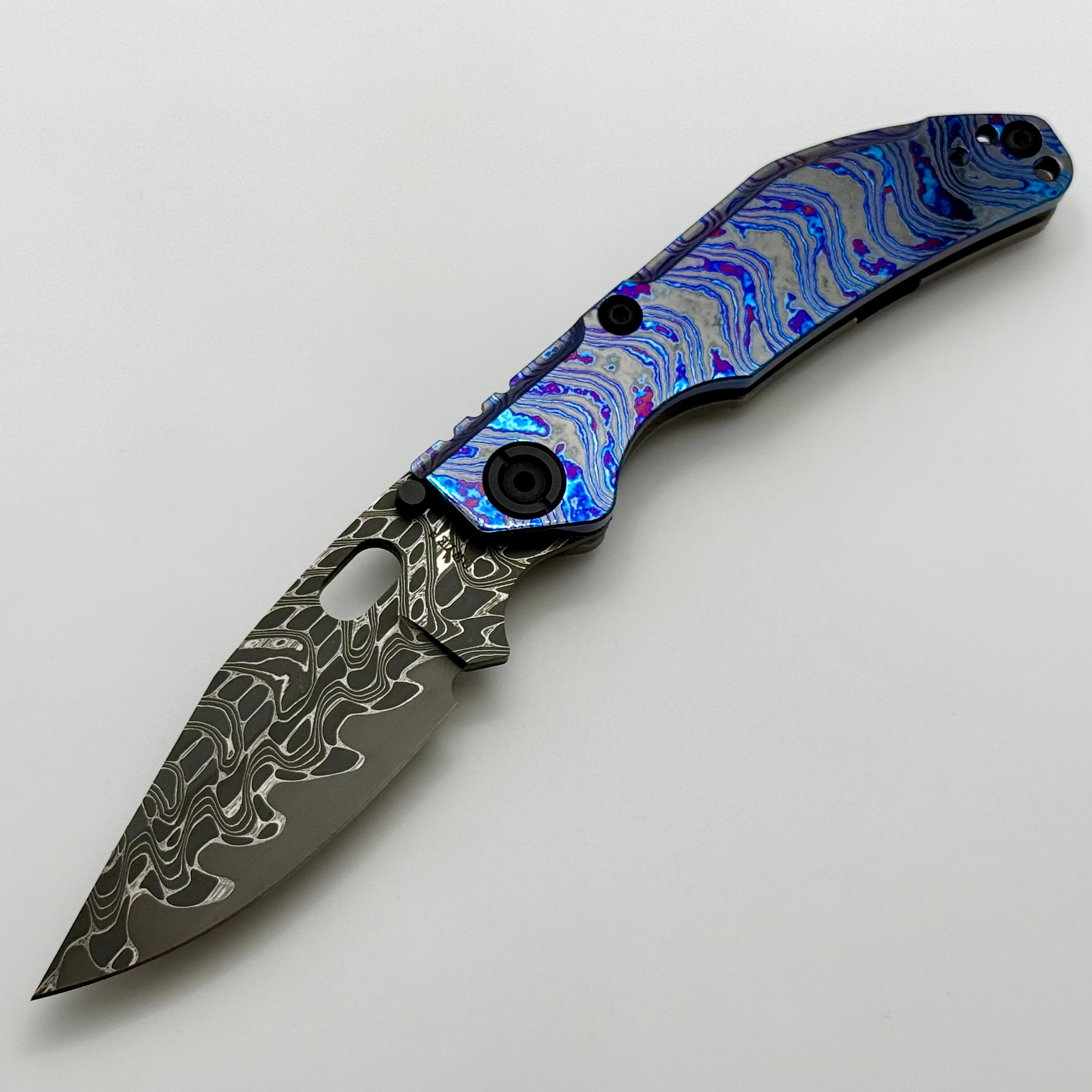 North Mountain Blade BBNM ZircuTi Handles w/ Vegas Forge Damascus Bowi