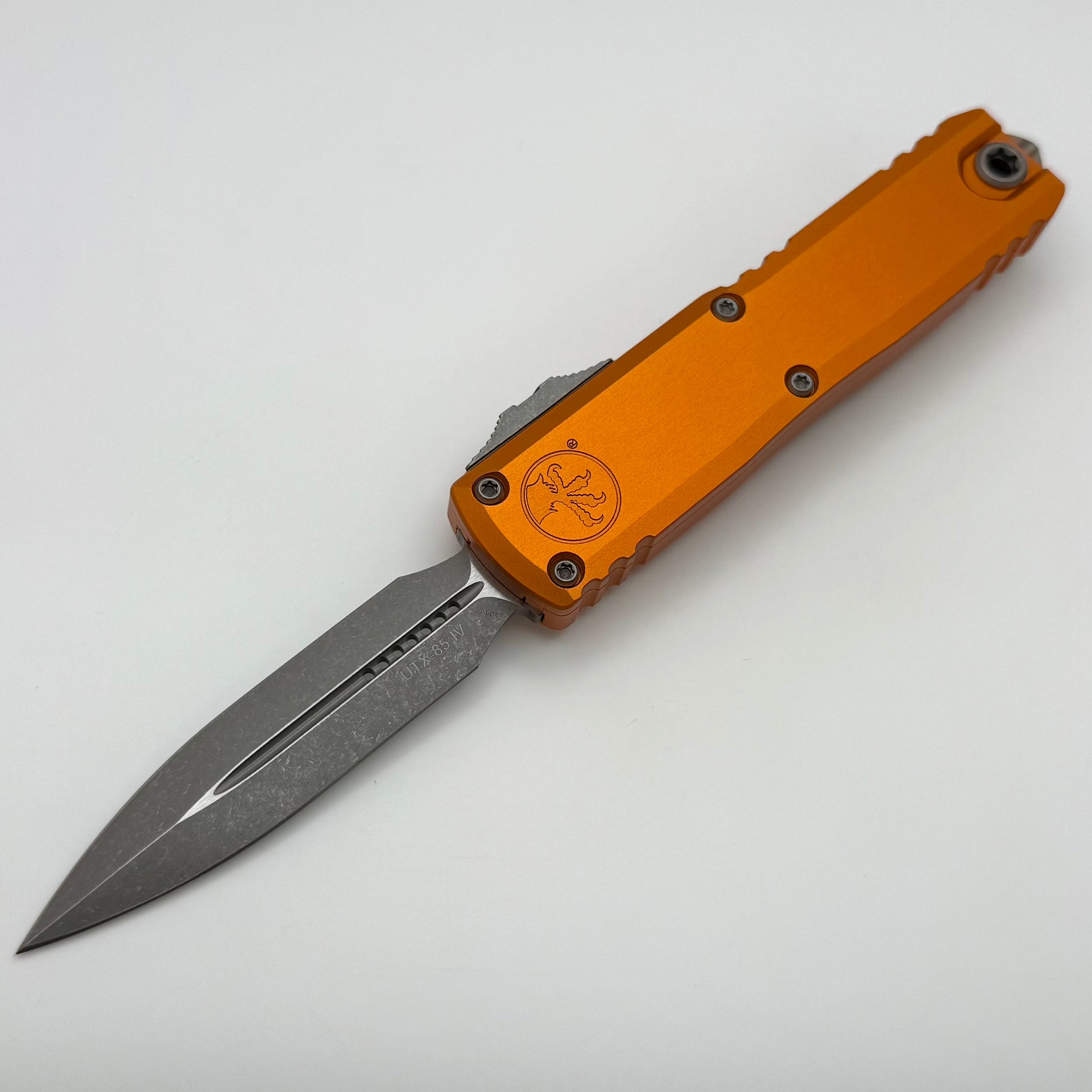 Microtech UTX-85 Gen IV w/ Orange Handle & Apocalyptic D/E M390MK 1232