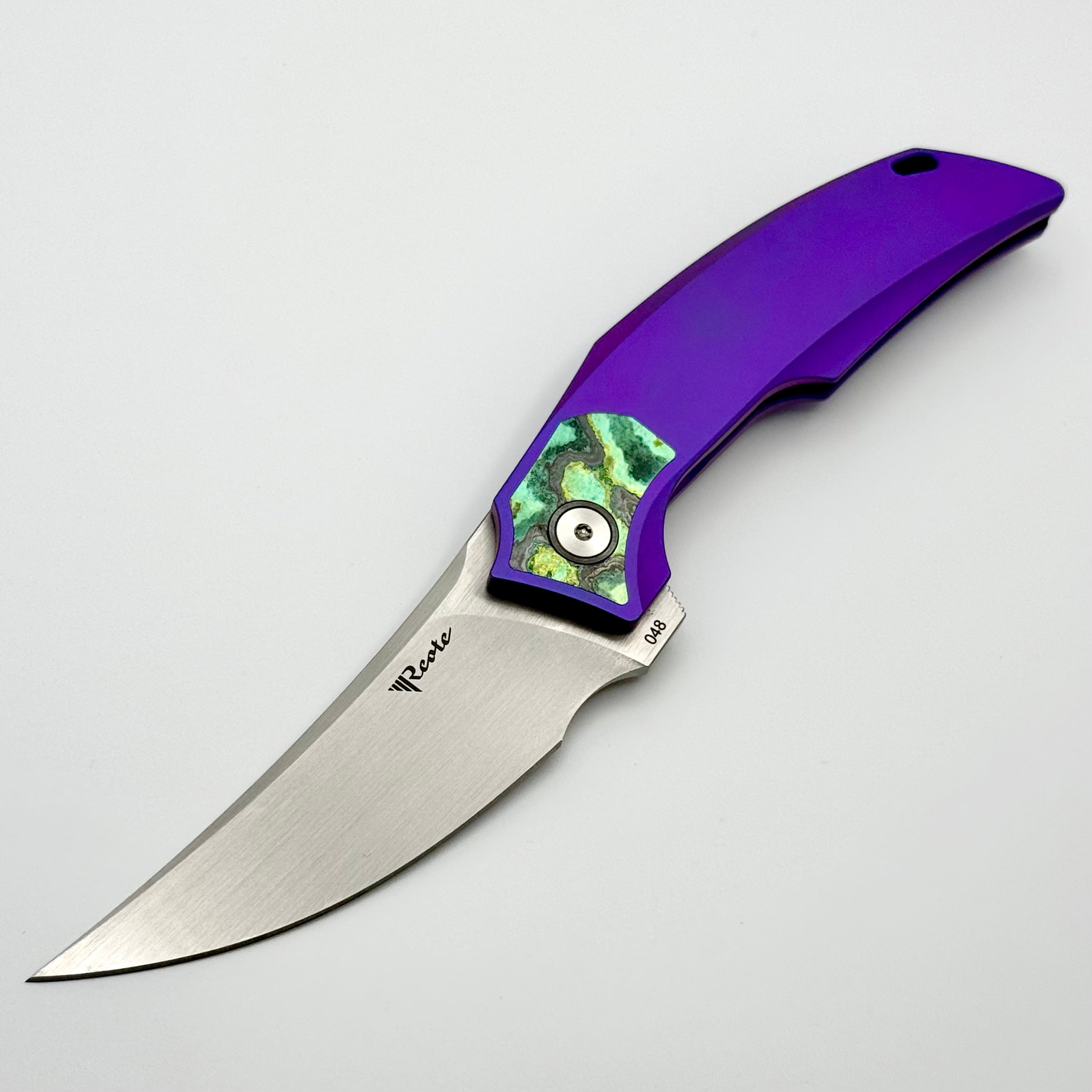 Reate Knives Velocity Tashi Bharucha Bead Blast Titanium Handles w/ Zi