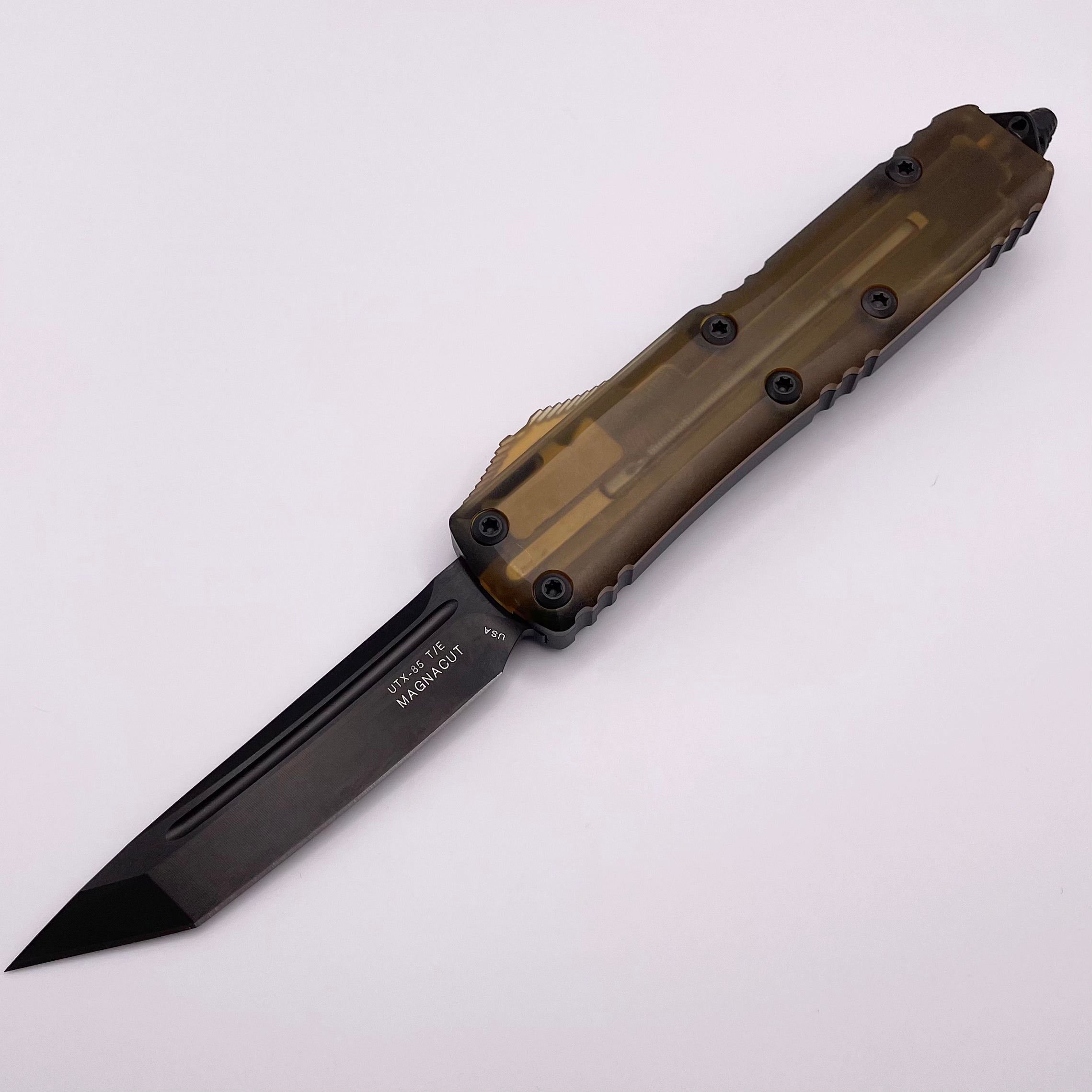 Microtech Utx-85 Ultem Top Button Tanto Dlc Magnacut Signature Series