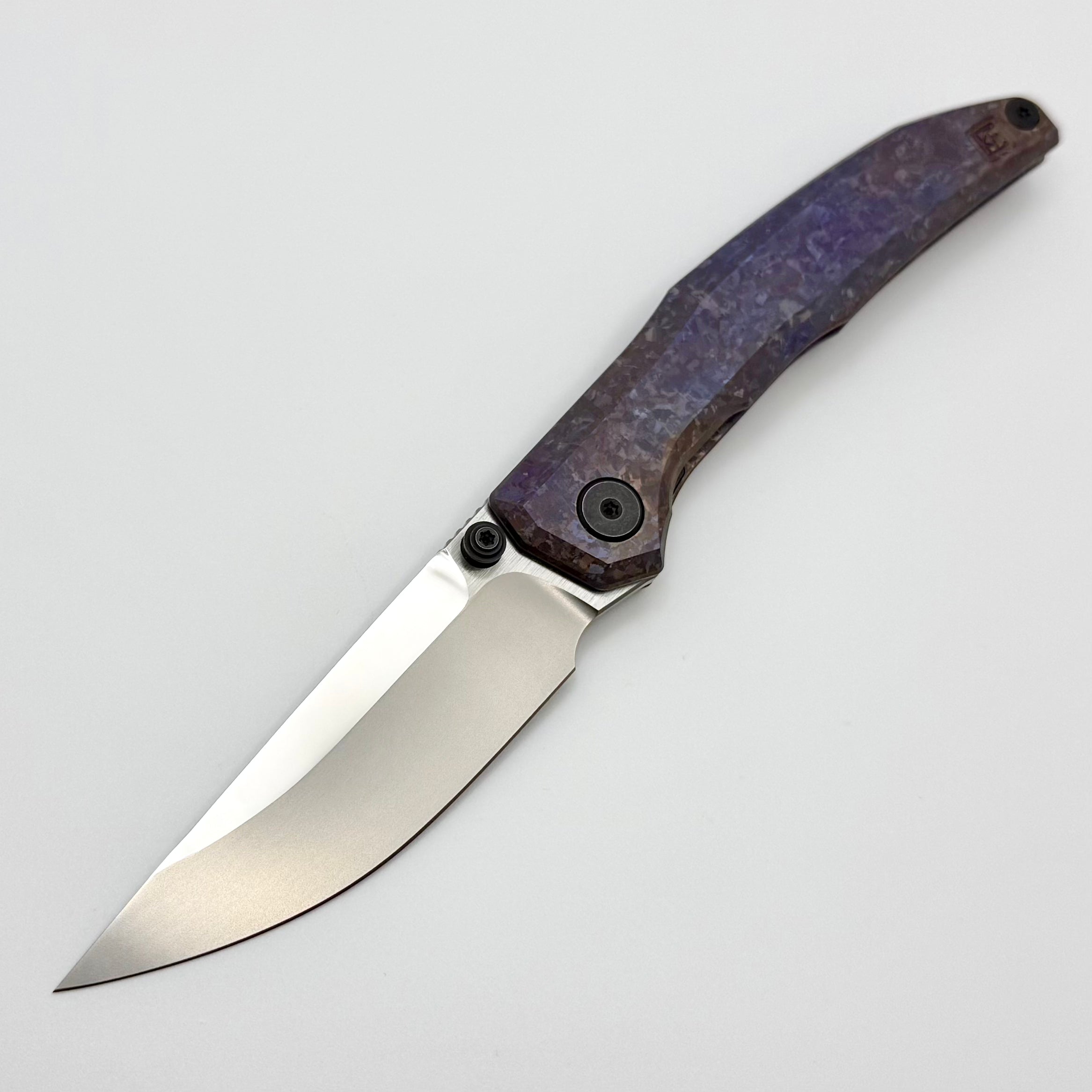 Custom Knife Factory TNT Colored Crystal Titanium Handles & M398