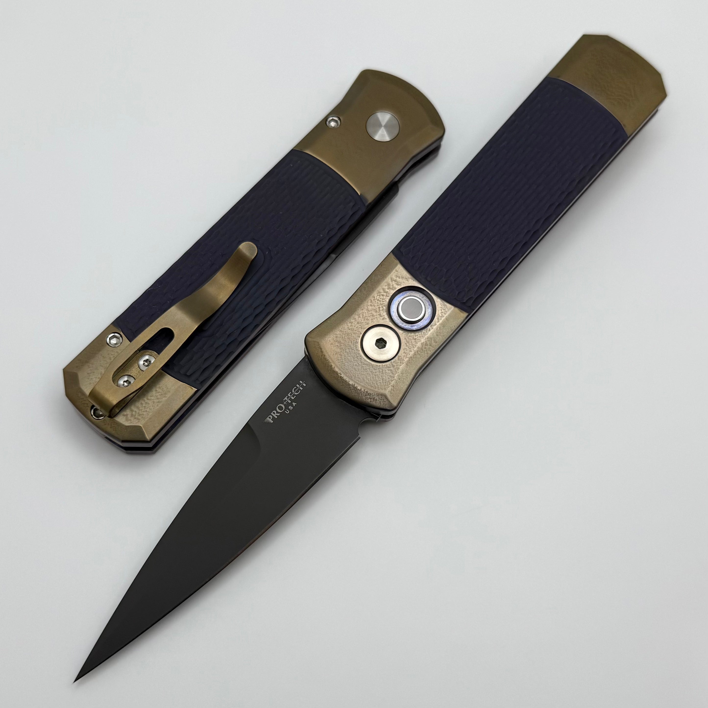Pro-Tech Godson Titanium w/ Dark Purple Inlaid Handles & DLC 154-CM Bl