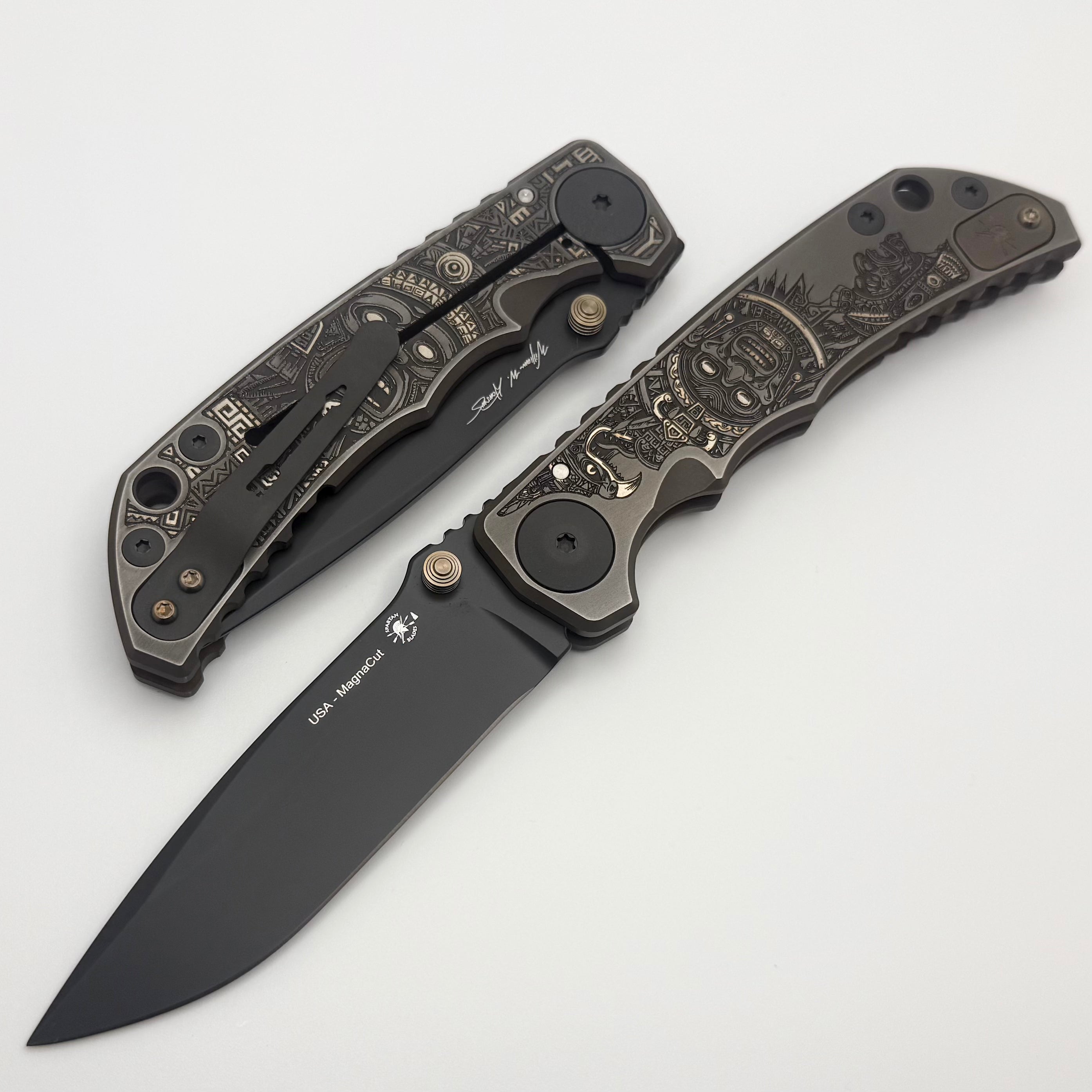 Spartan Blades Harsey Folder Aztec Special Edition w/ 4