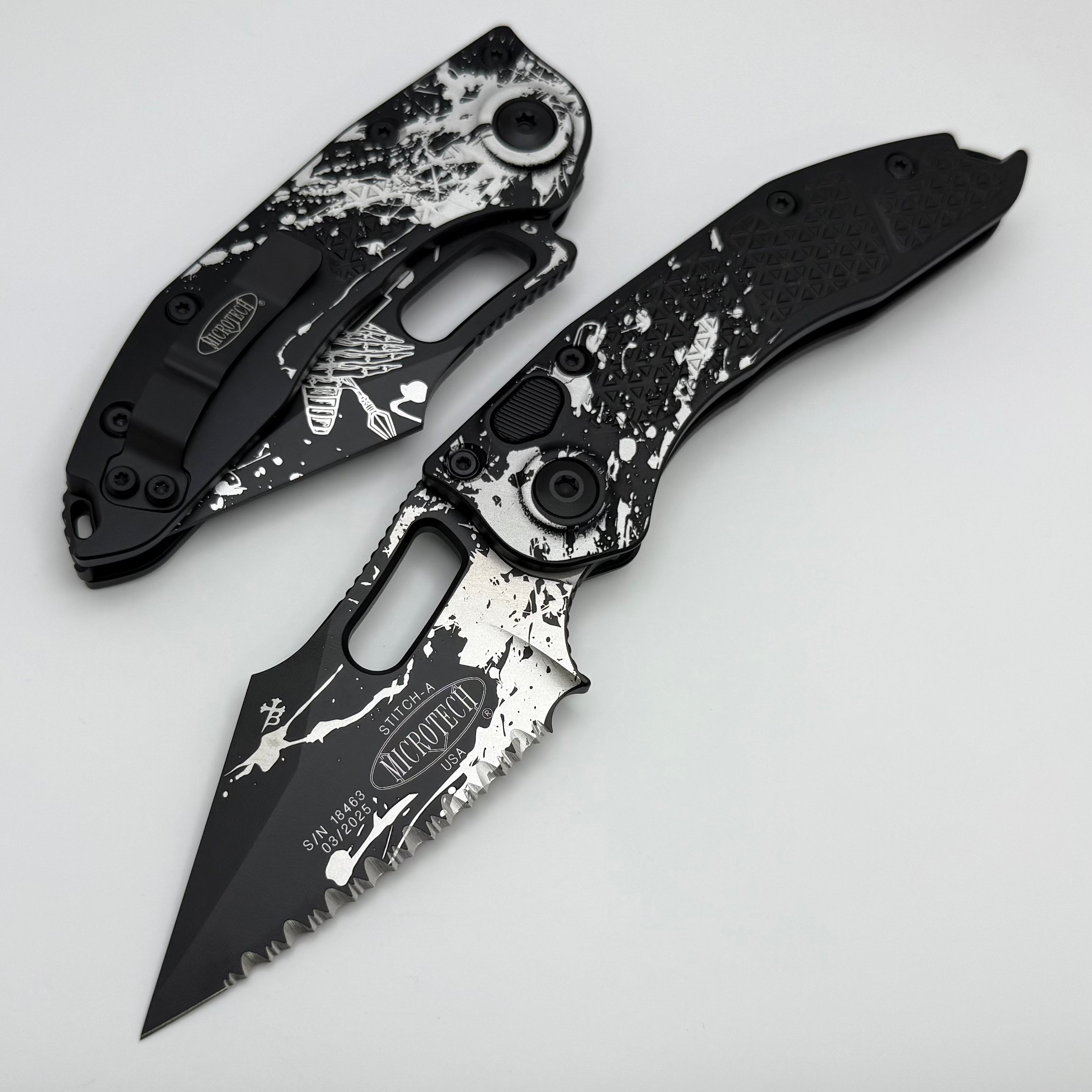 Microtech Borka Stitch Auto S/E Full Serrated Battle Ready 169-3BYRND