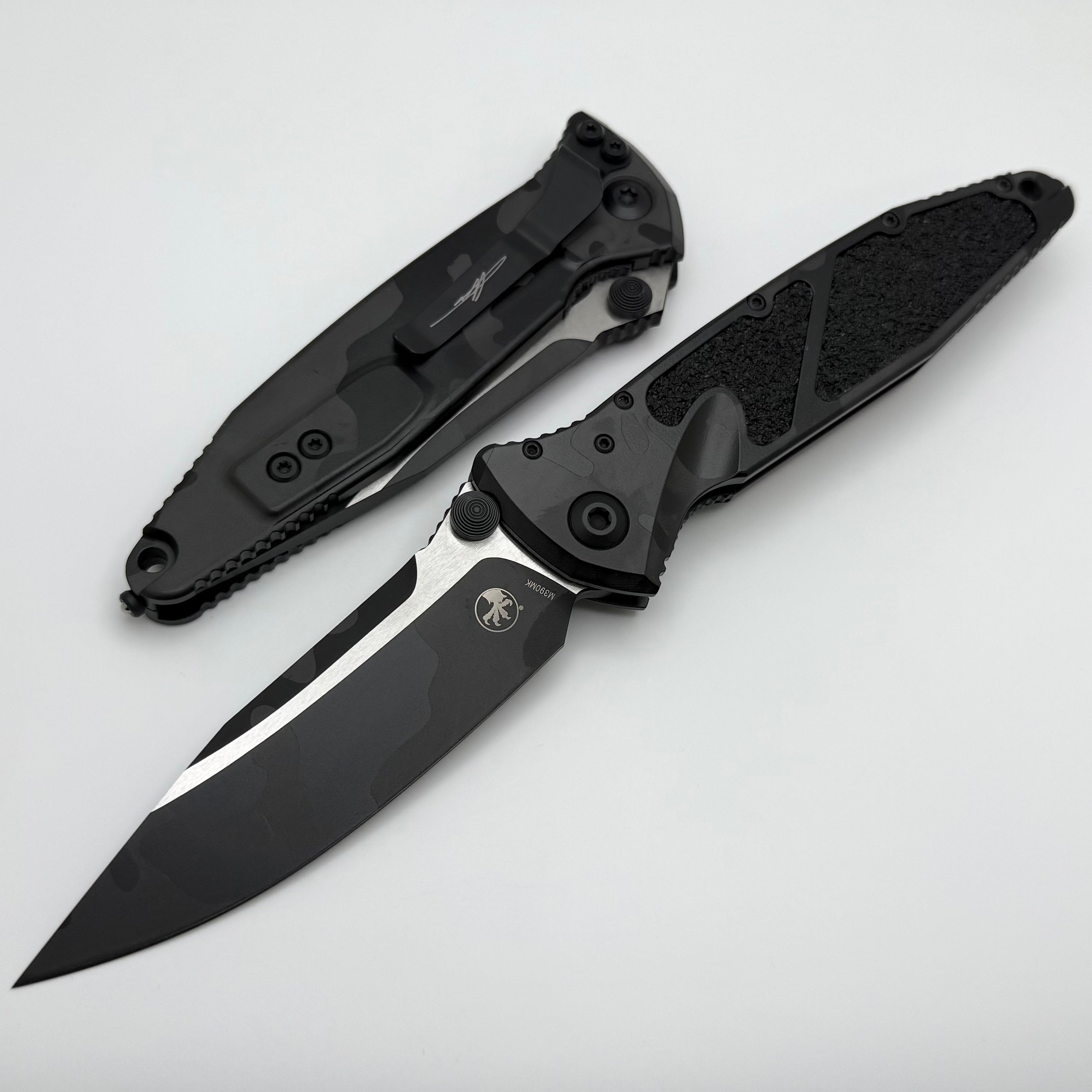 Microtech Socom Elite Single Edge Manual Midnight Camo Signature Serie