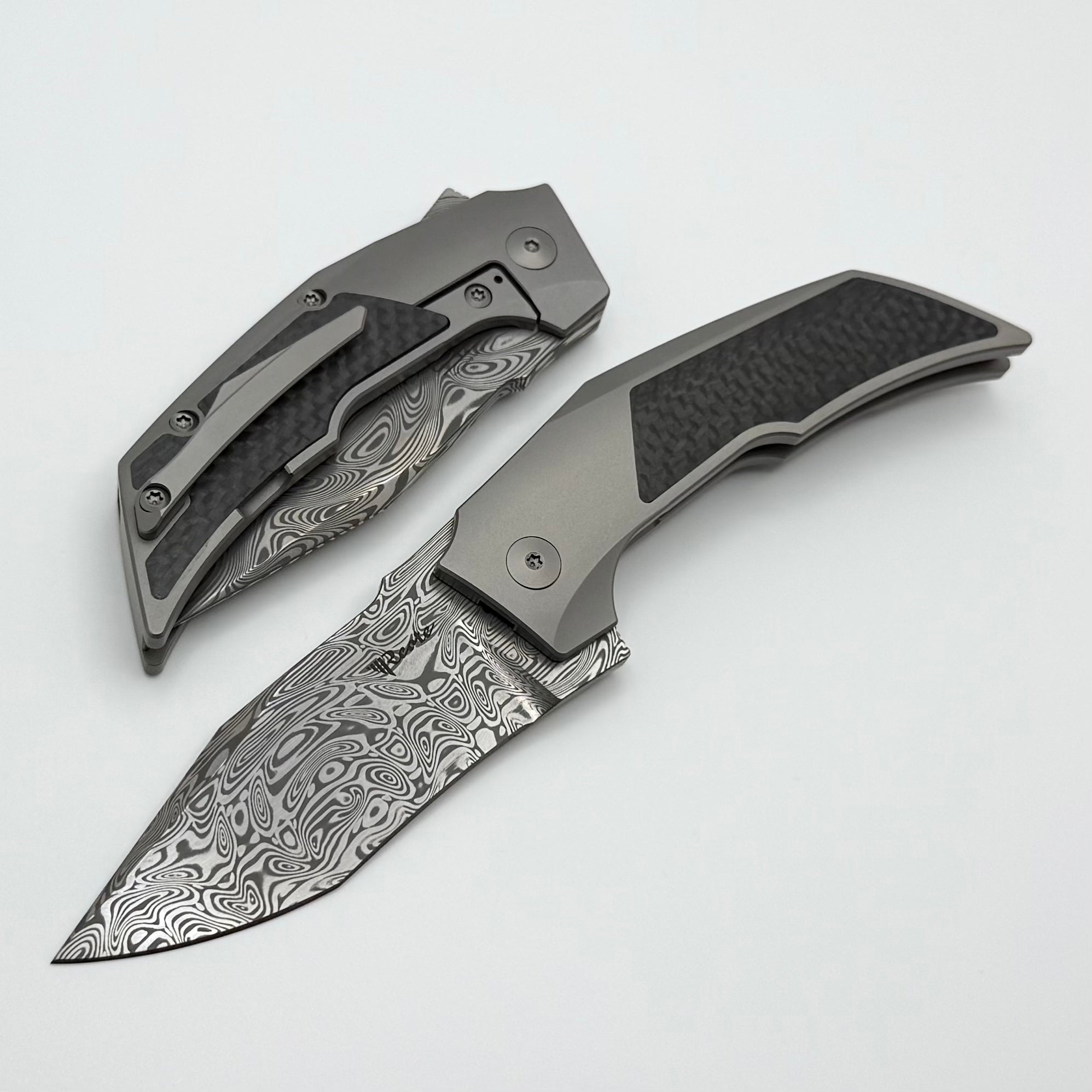 Reate Knives T3000 Titanium Handle w/ Carbon Fiber Inlay & 3