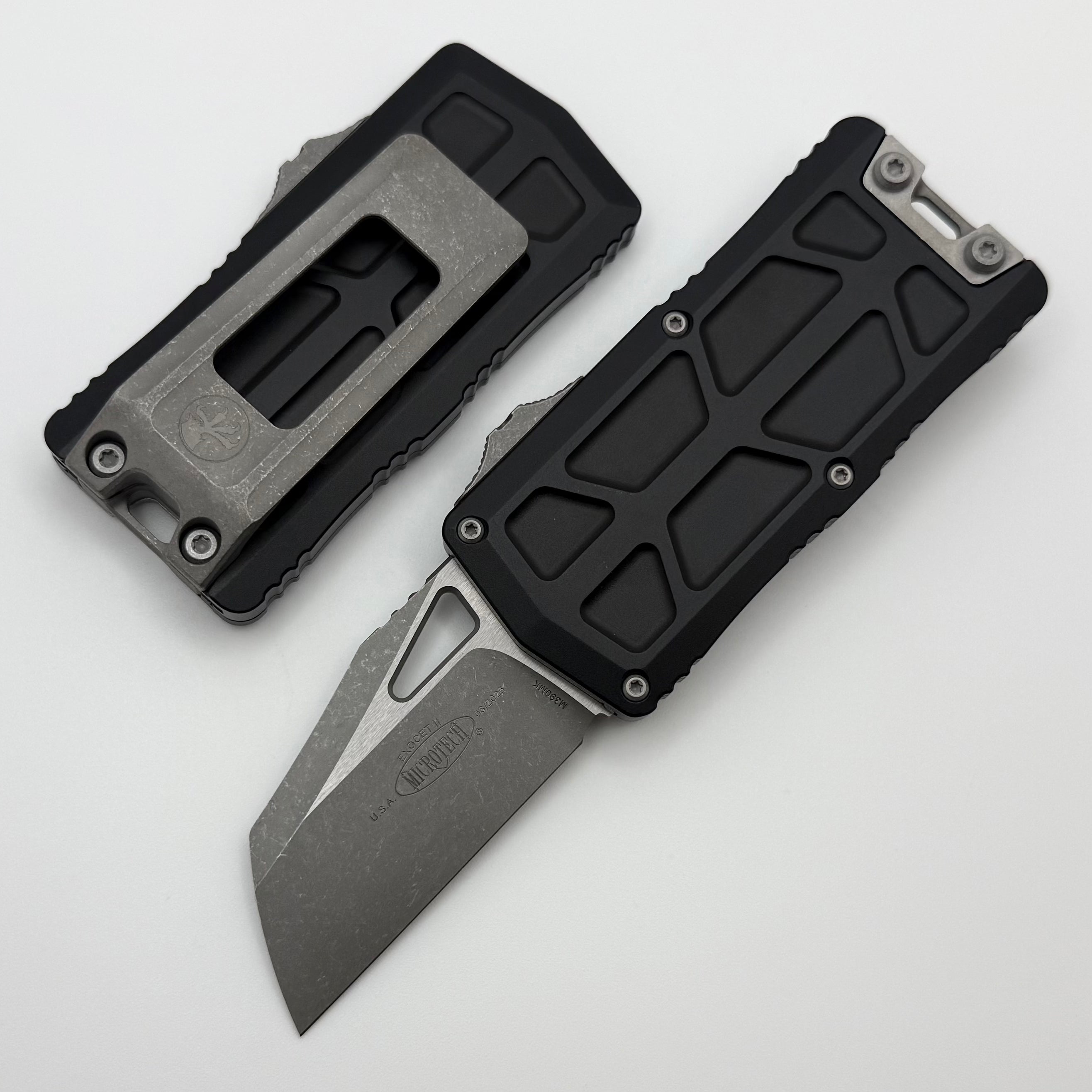 Microtech Exocet II w/ Black Aluminum Handle & Apocalyptic Wharncliffe