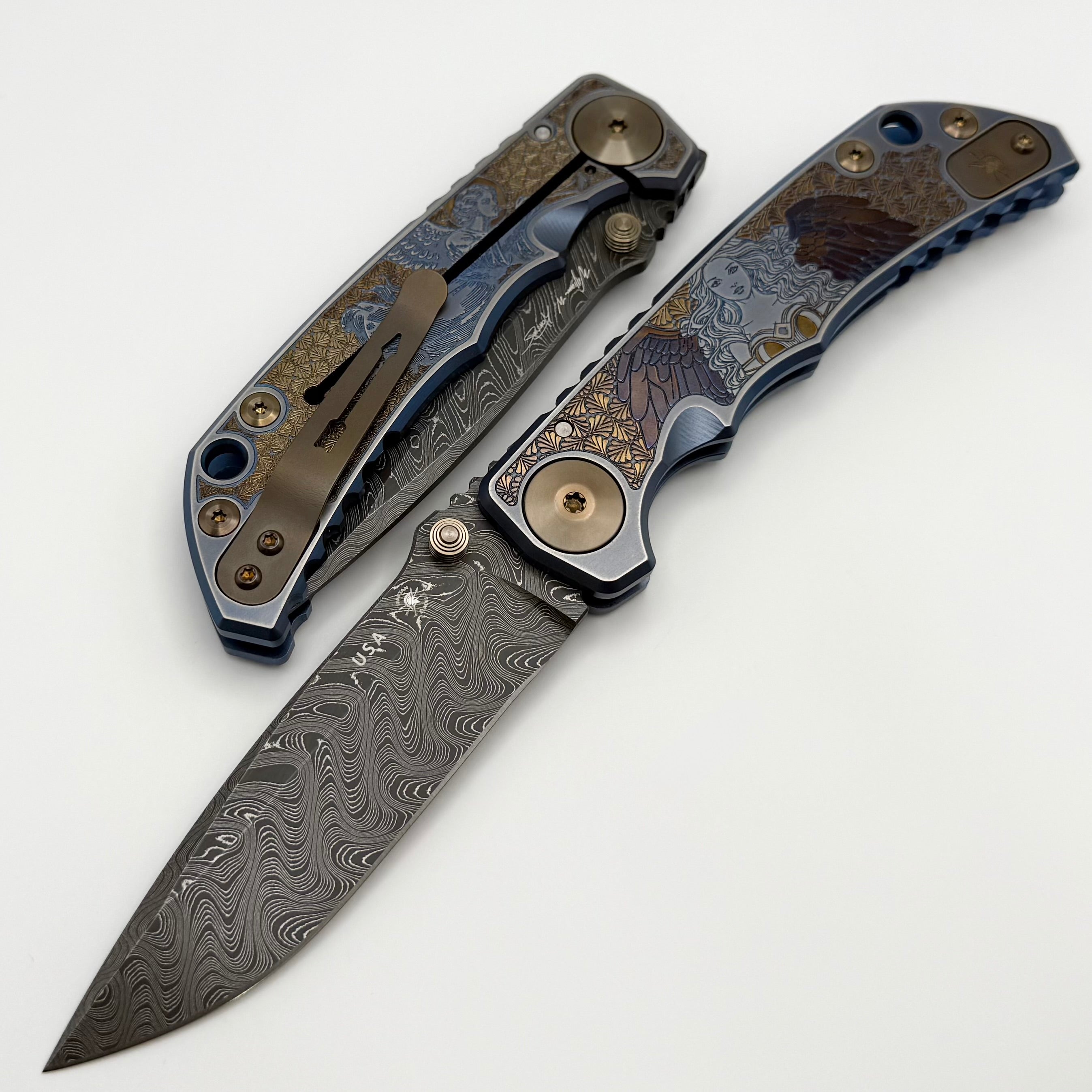 Spartan Blades Harsey Folder Angel Edition & Damascus
