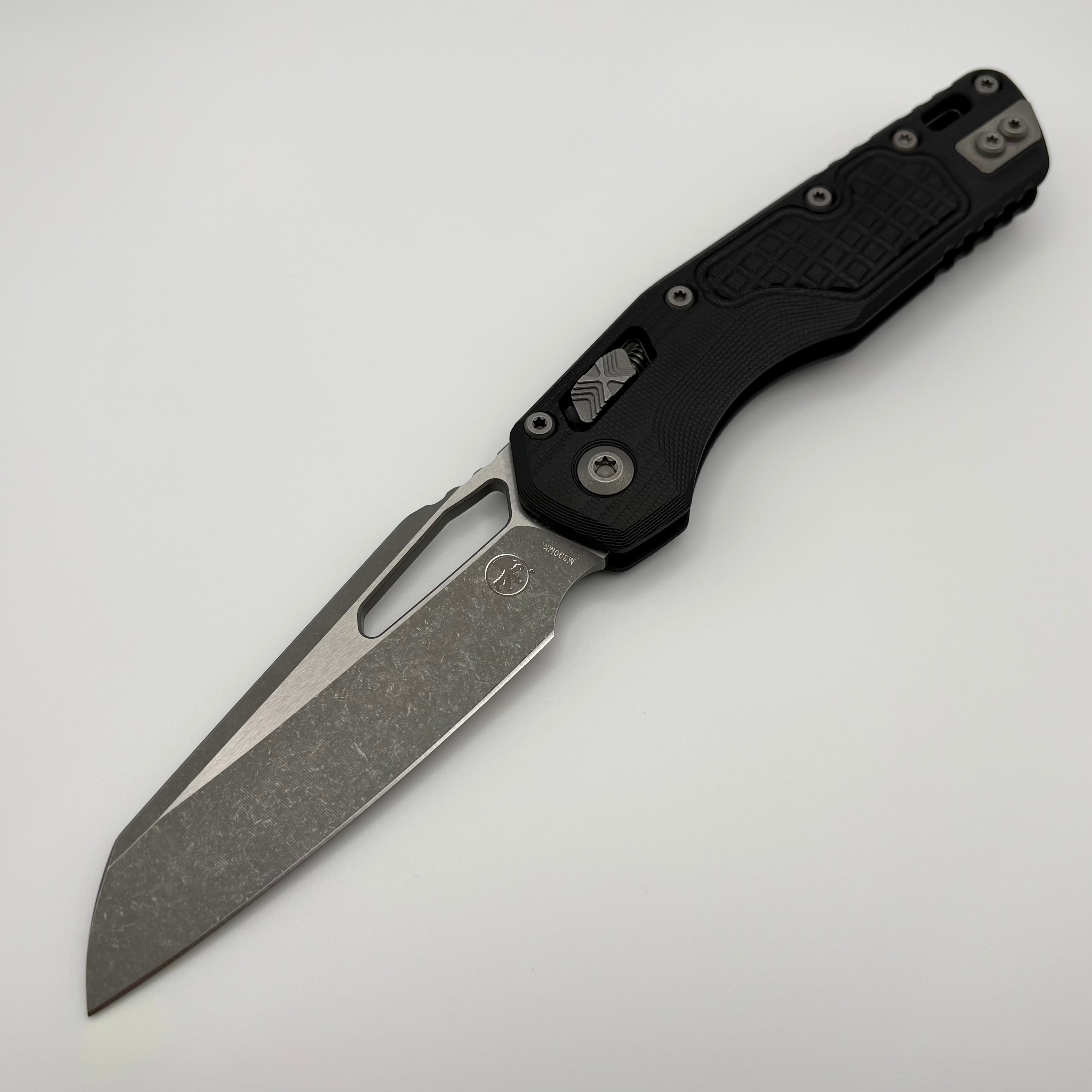 Factory Blem Microtech Knives MSI RAM LOK Frag Black G-10 & M390MK Apo