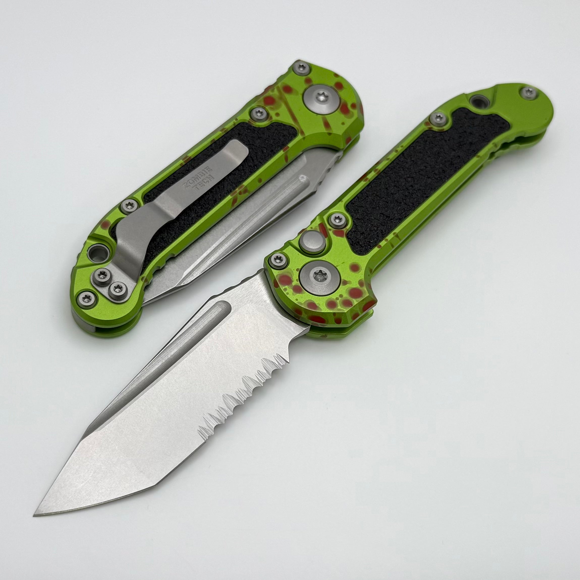 Microtech Knives LUDT Gen III Zombie Tech Tanto Partial Serrated 1136-