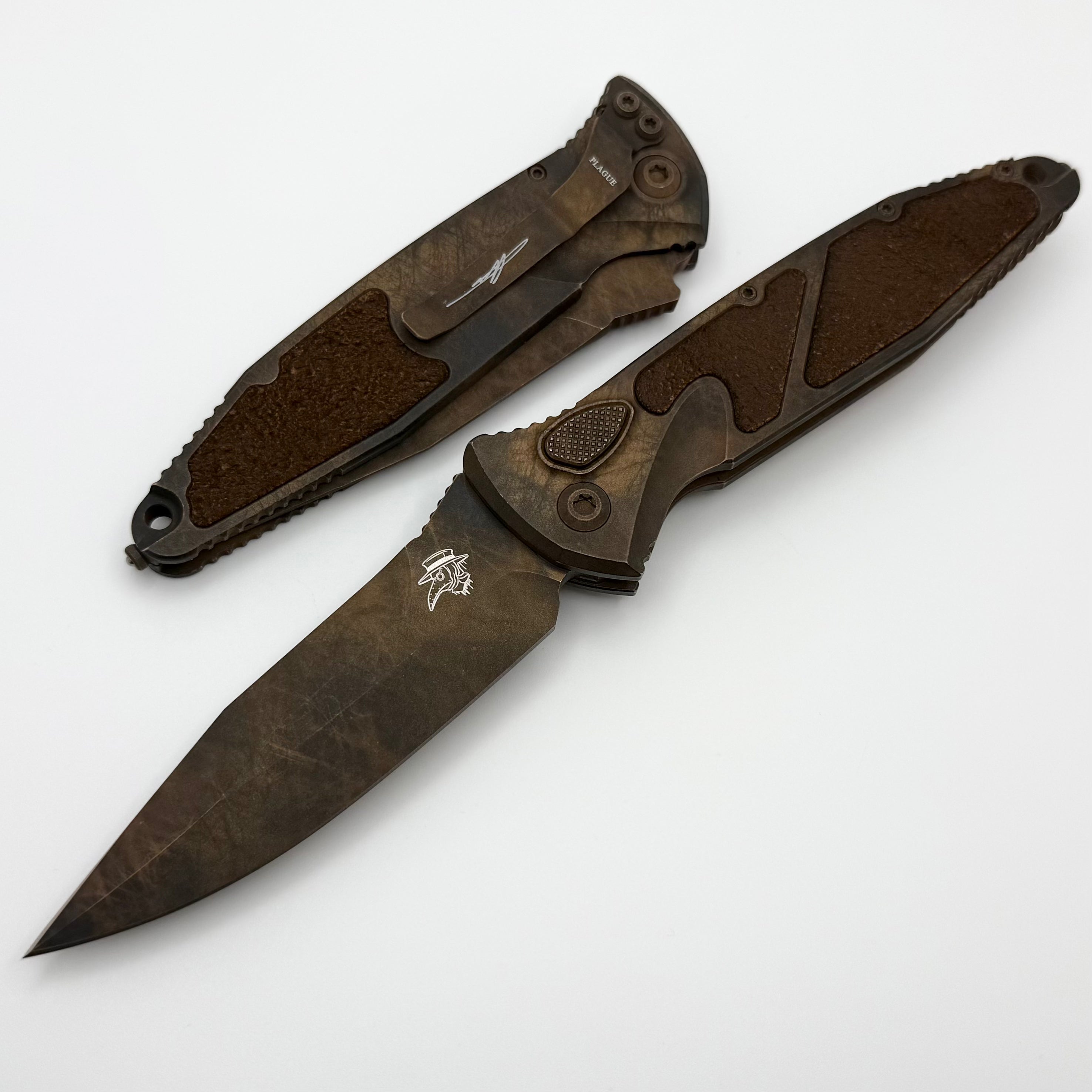 Microtech Socom Elite Auto Spear Point Plague Outbreak Signature Serie