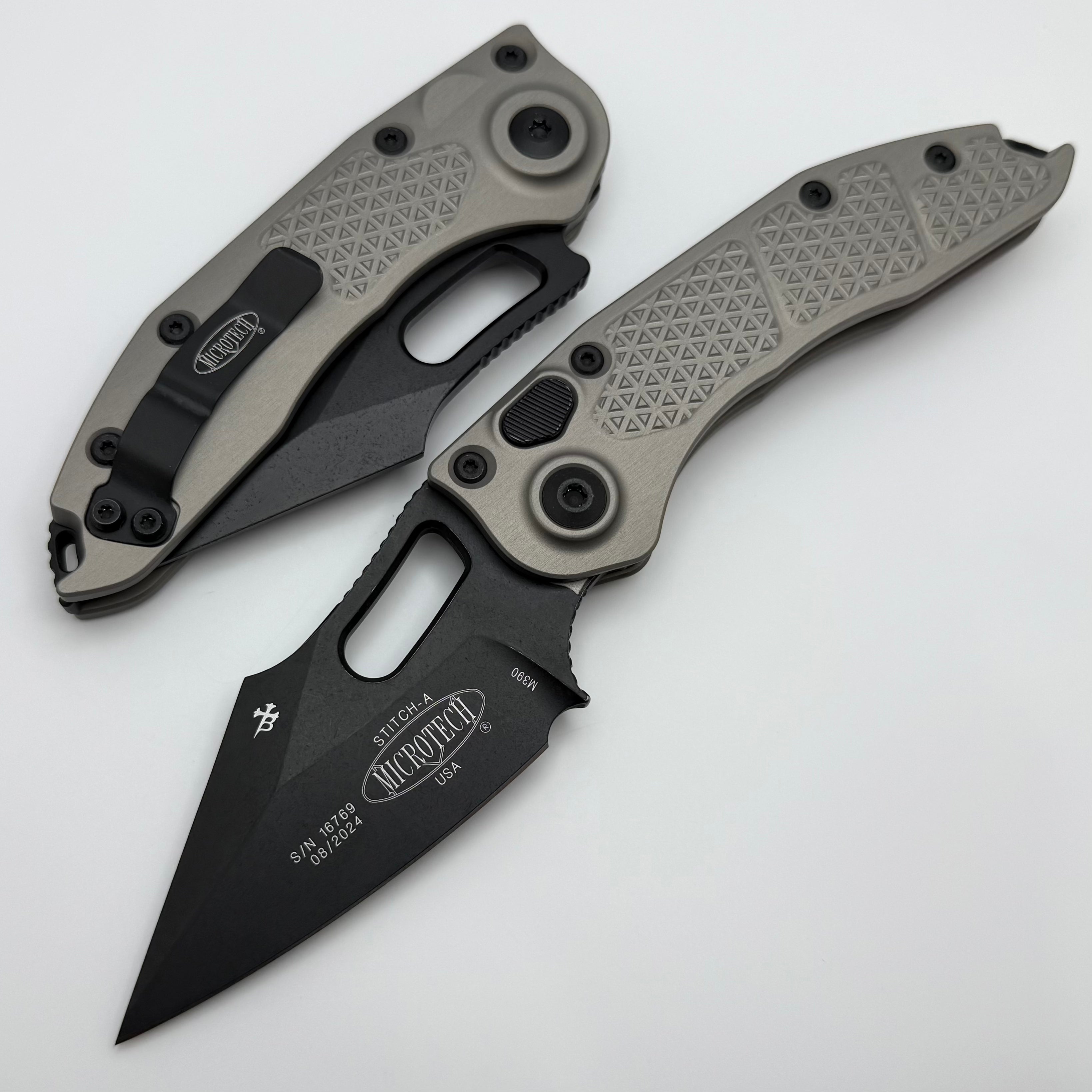 cut-ch0k1x7.empty　 Eclipse　シングル + SHO Microtech Borka Stitch Single Edge Apocalyptic Black w/ Natural Clear