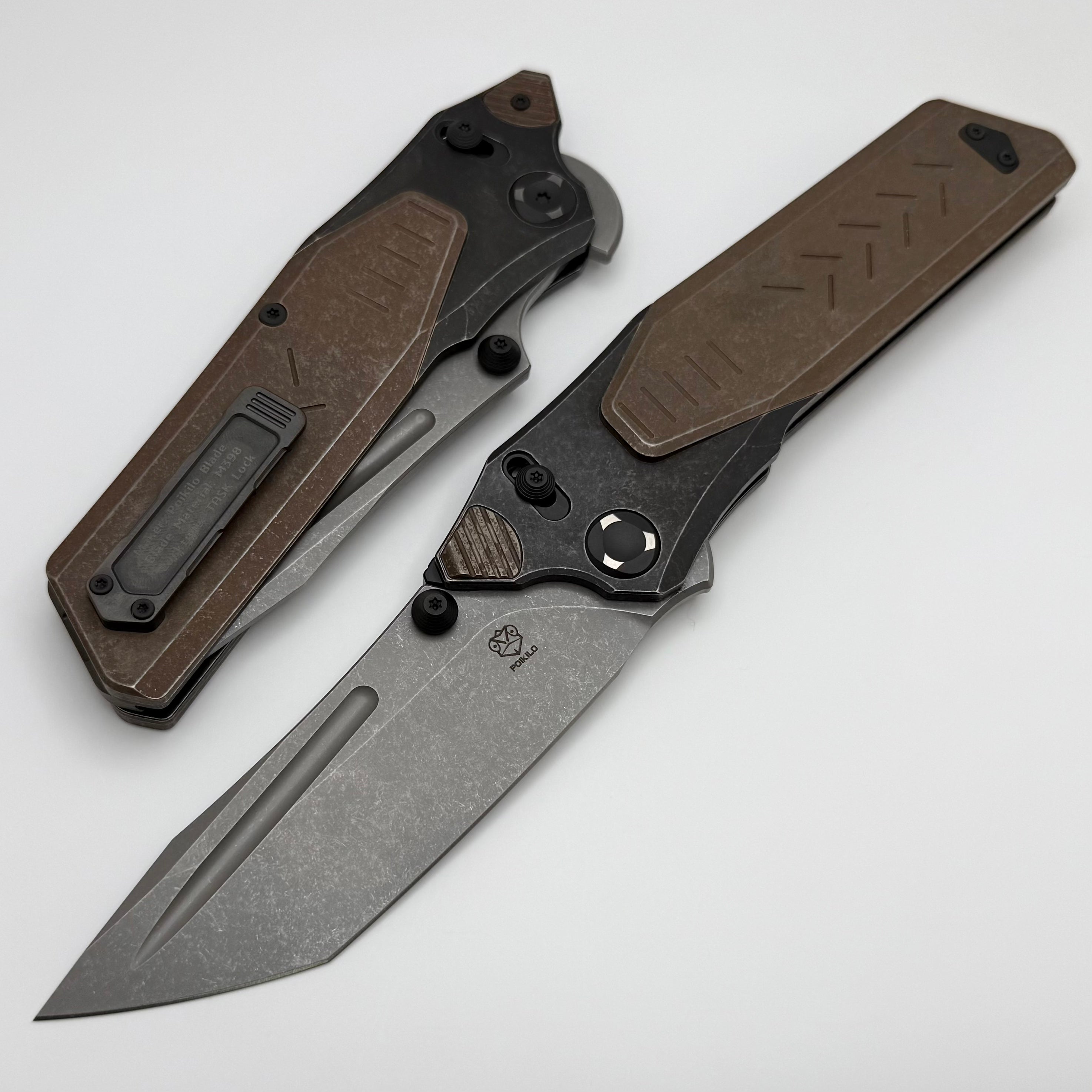 Poikilo Blade Task Cyberkuza S2 Titanium Handles w/ M398 Pattern A