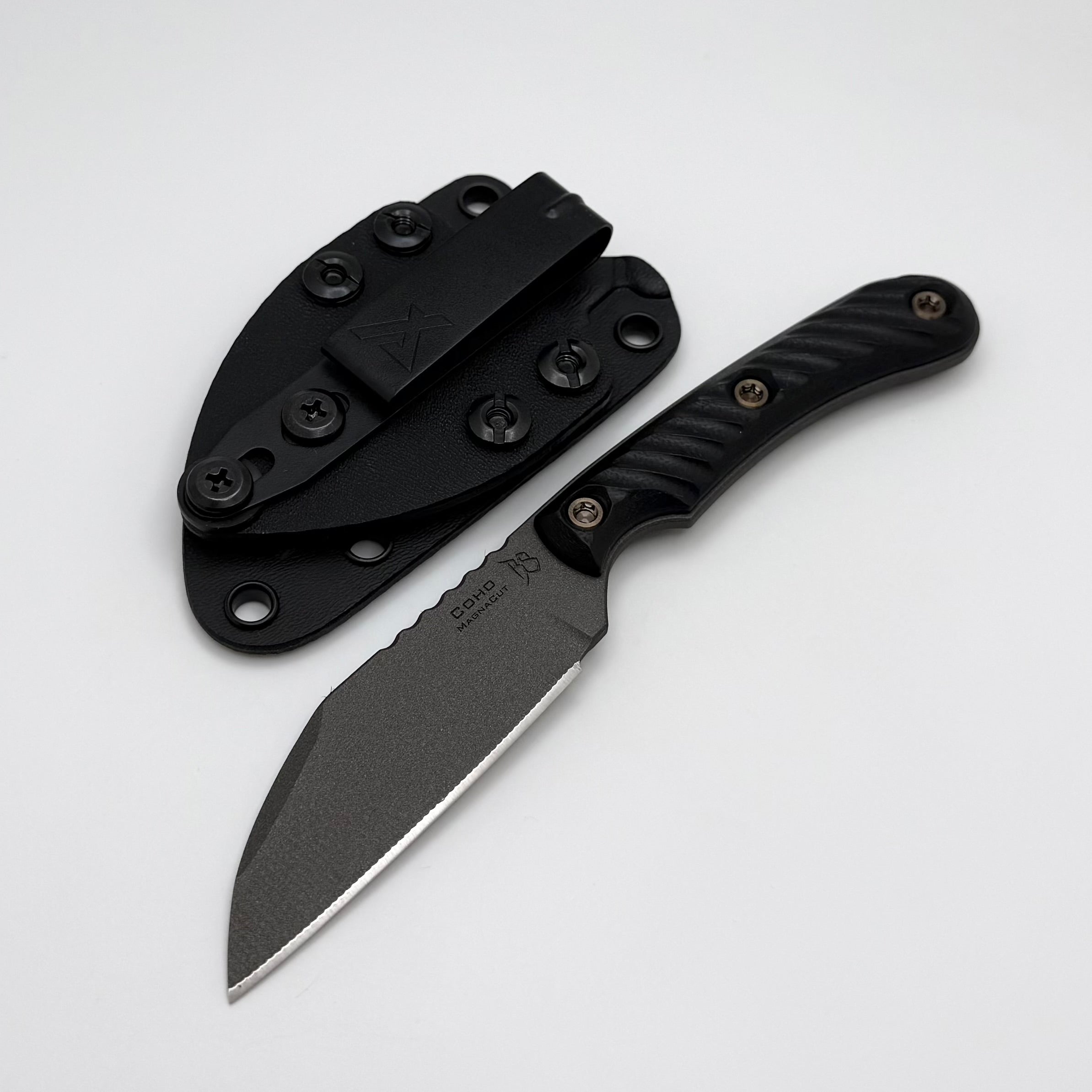 RMJ Tactical Coho w/ MagnaCut & Black G-10 Fixed Blade