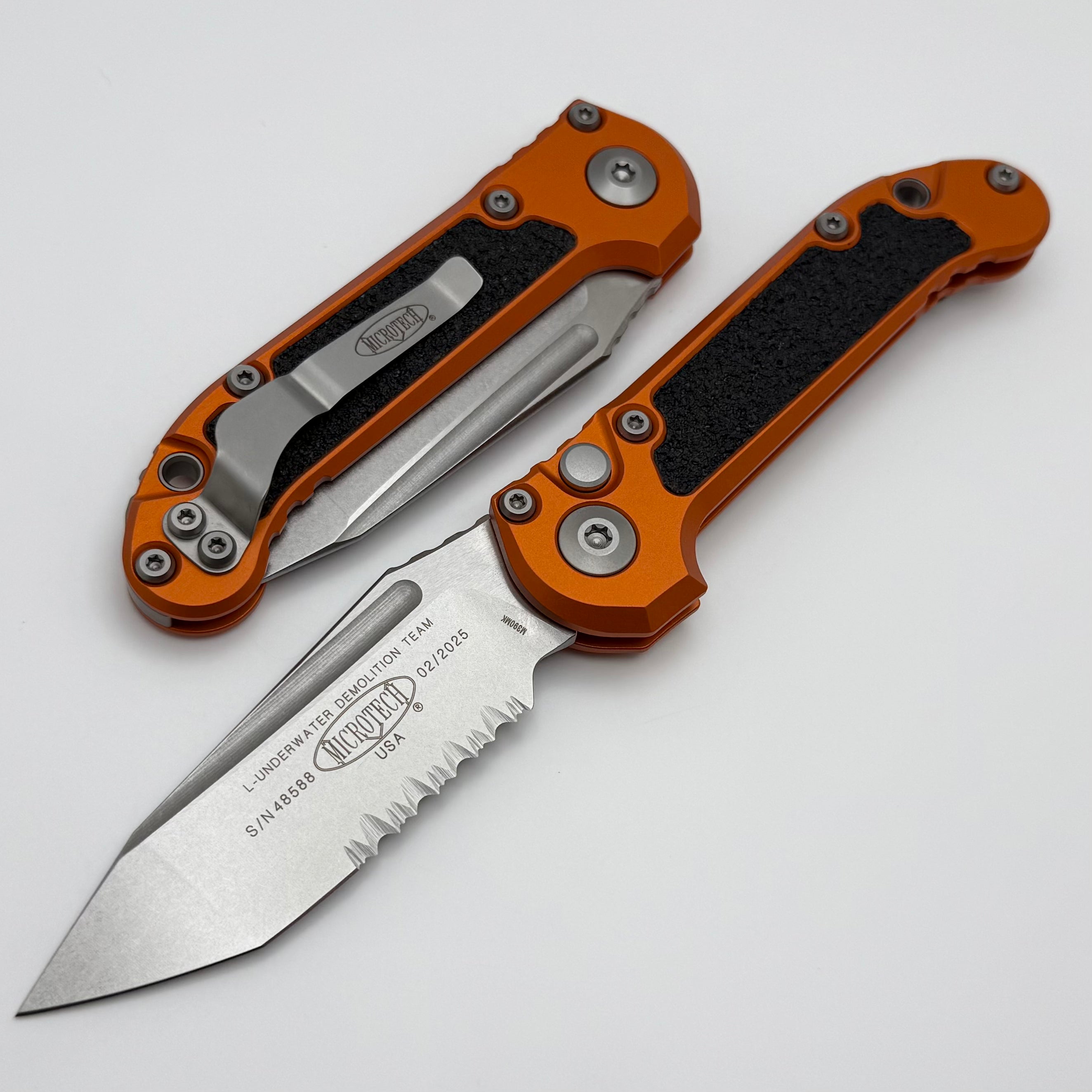 ☆Eタロ☆LURWA G3 Microtech Knives LUDT Gen III Stonewash Partial Serrated Tanto w/ Oran
