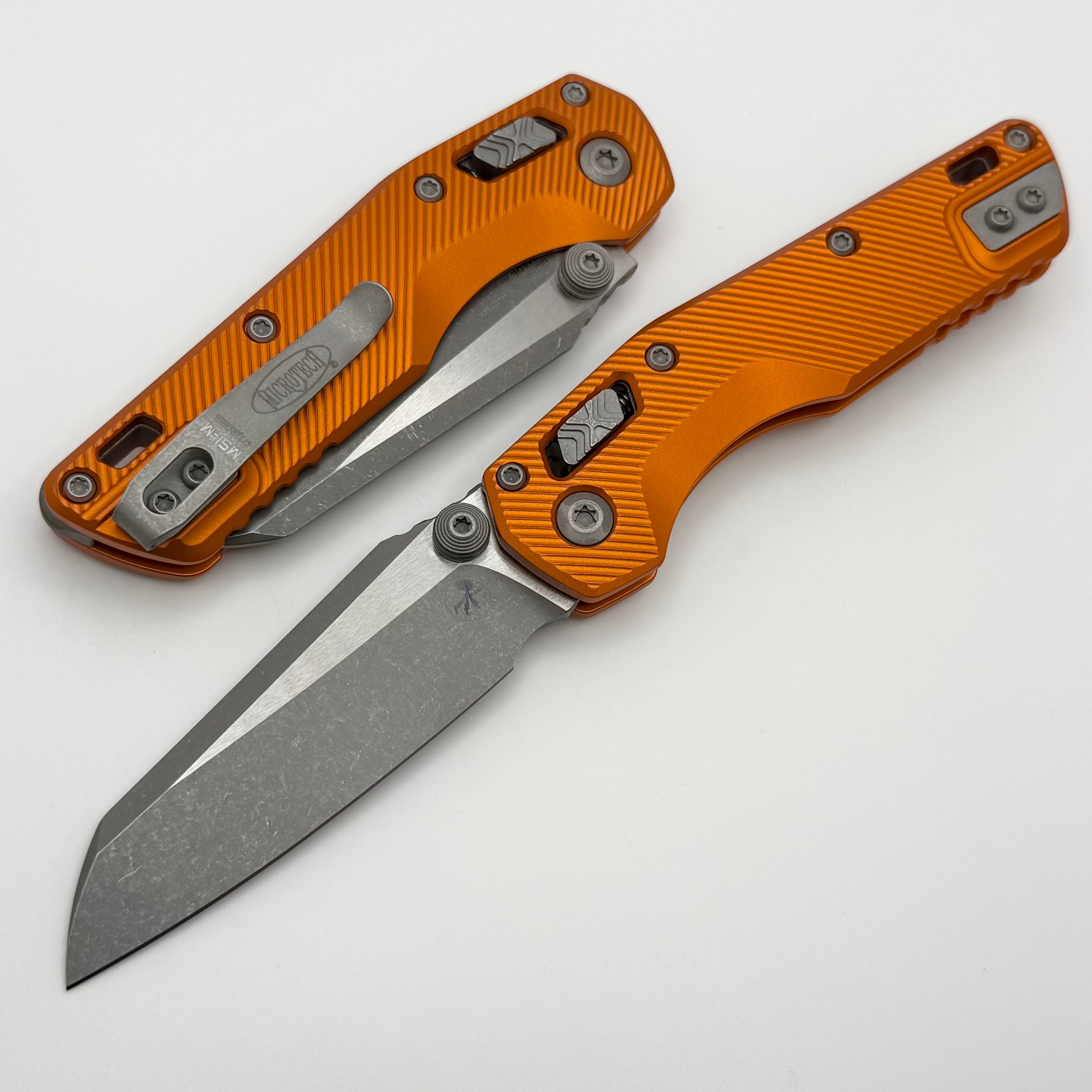 takaCH25 リプロダクト品 North Orange Microtech MSI RAM LOK Mini Orange Fluted Aluminum Handles w/ Apocalypt