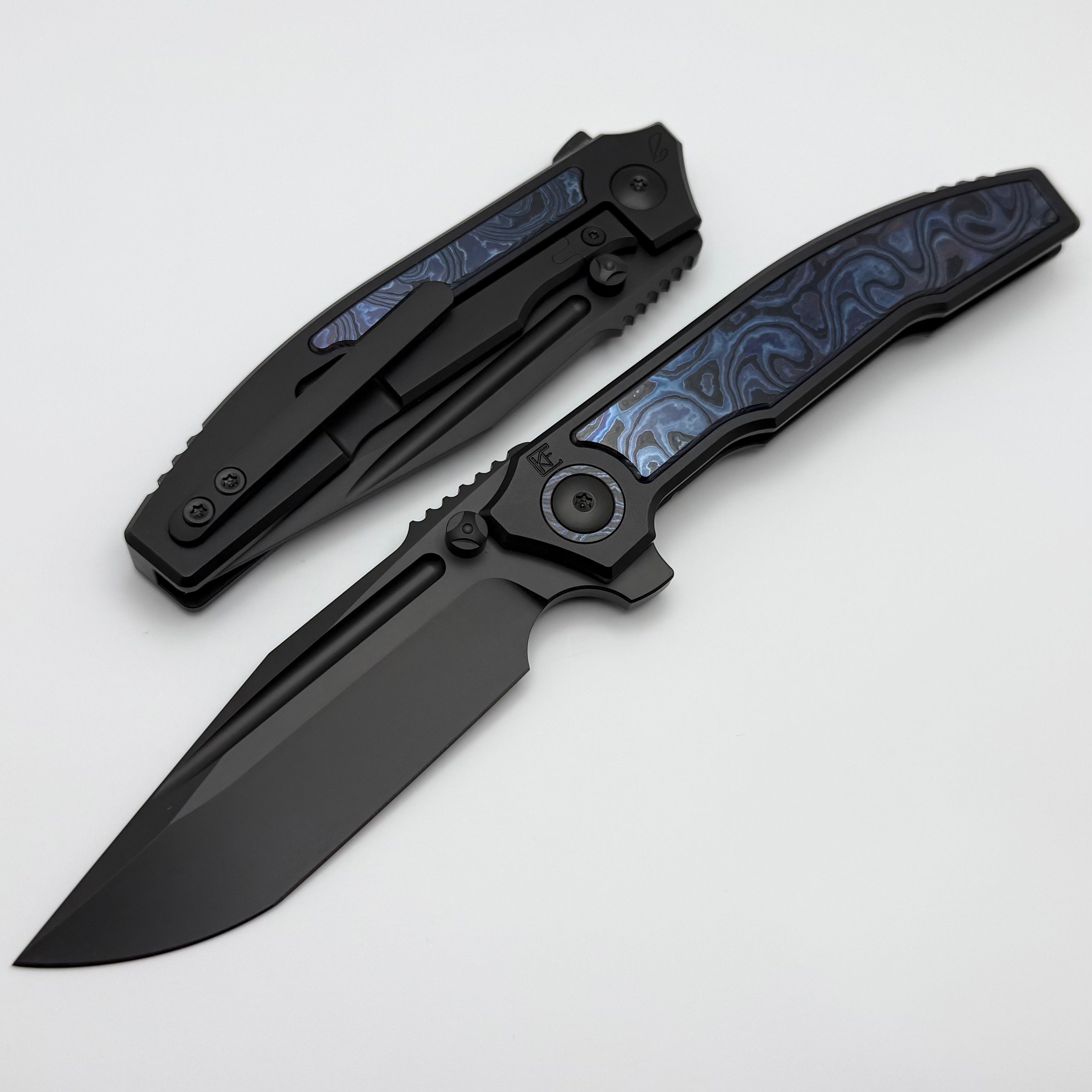 Custom Knife Factory Snafu 4.0 Medium DLC Handles w/ ZircuTi & DLC M39